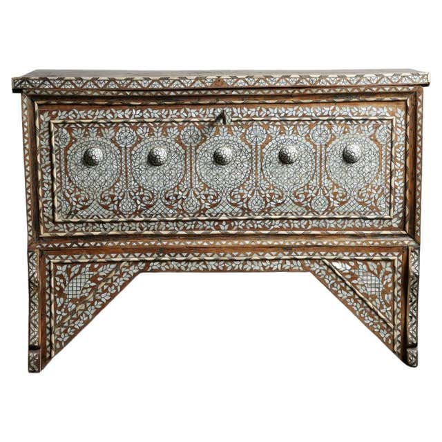 Inlaid Syrian Bench For Sale at 1stDibs