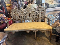 19th Century Damascus Pearl Bench