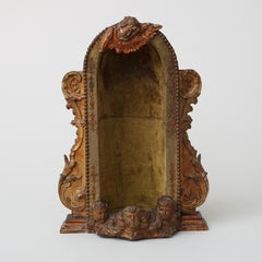 19th century tabernacle neo-baroque style in wood and velvet