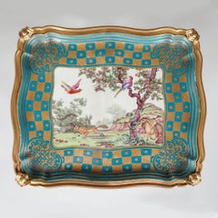 19th Century Table Ambulante with Blue 'Sèvres' Porcelain Top
