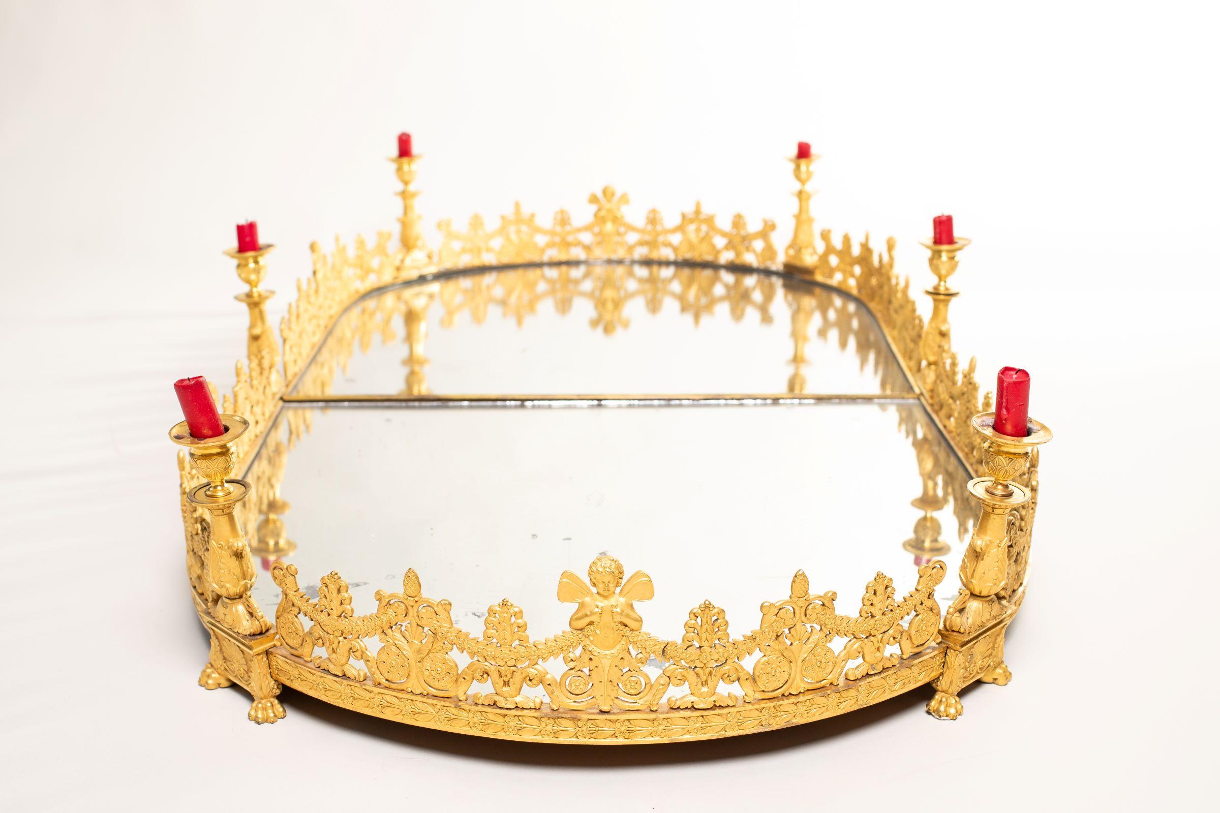 19th Century Table Centrepiece (Surtout De Table) Paris 1825–1830 Fire-Gilded For Sale 2