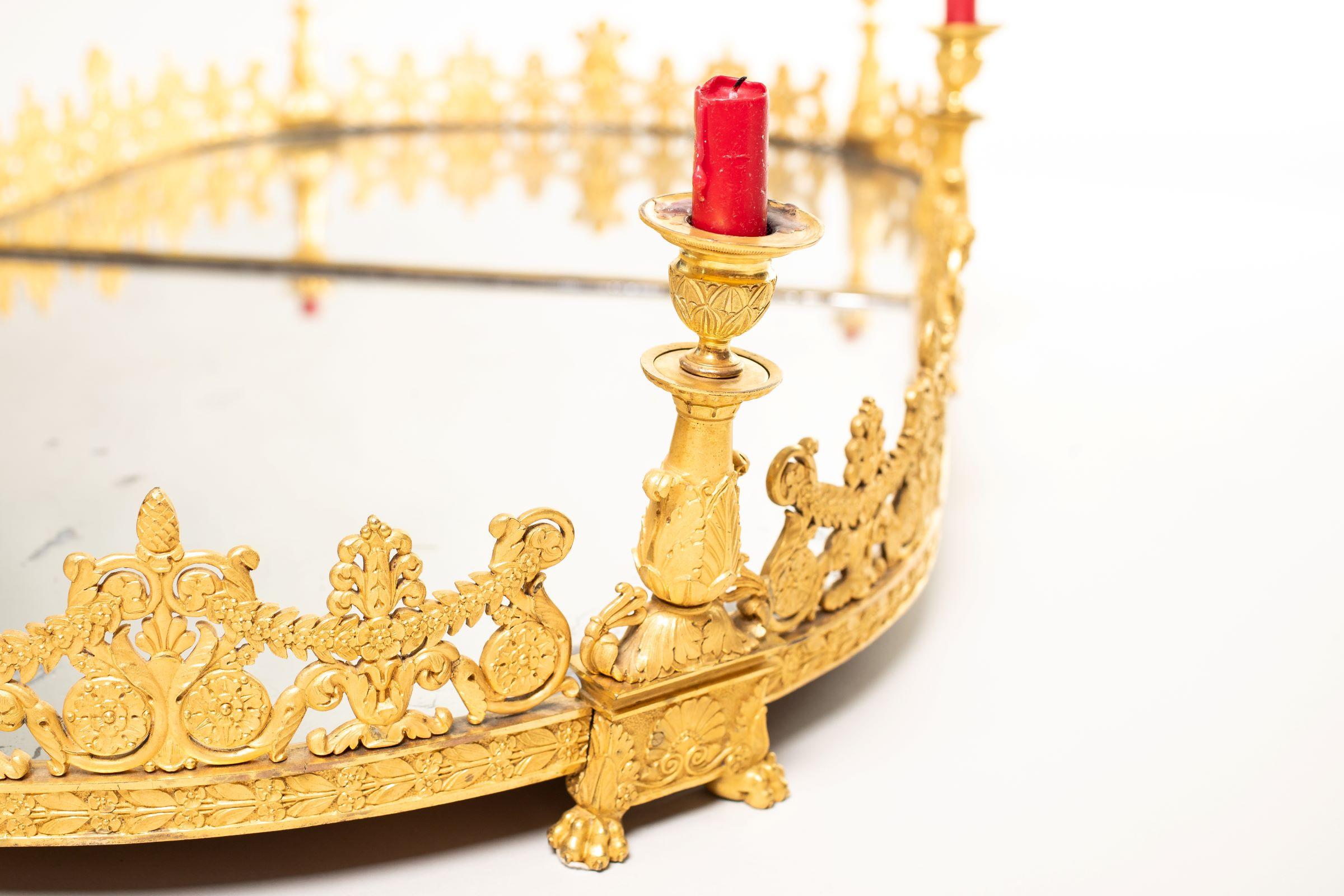 Empire 19th Century Table Centrepiece (Surtout De Table) Paris 1825–1830 Fire-Gilded For Sale