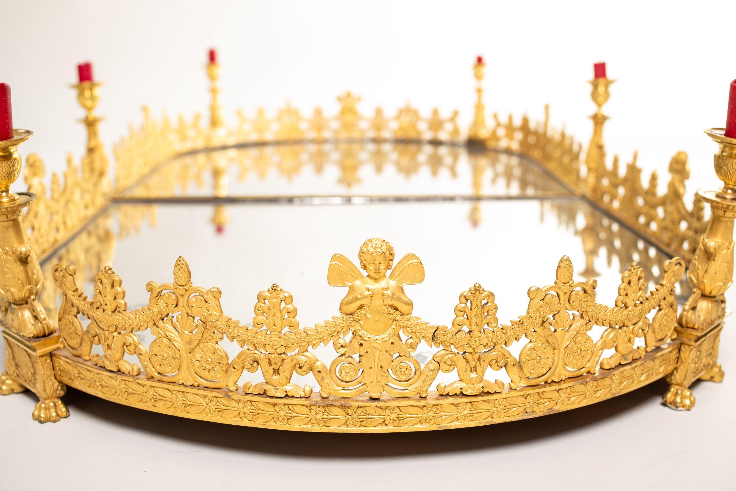 French 19th Century Table Centrepiece (Surtout De Table) Paris 1825–1830 Fire-Gilded For Sale