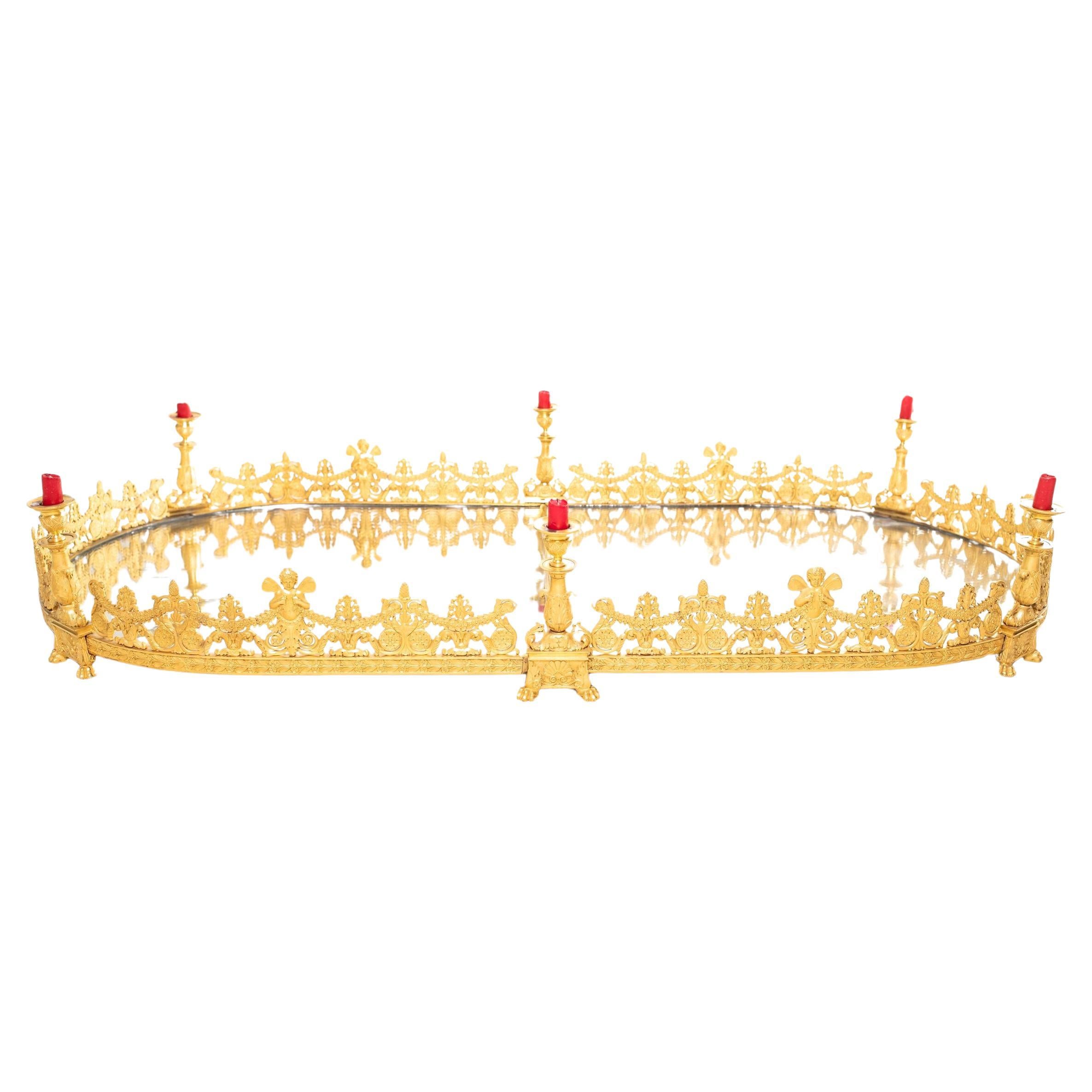 19th Century Table Centrepiece (Surtout De Table) Paris 1825–1830 Fire-Gilded For Sale