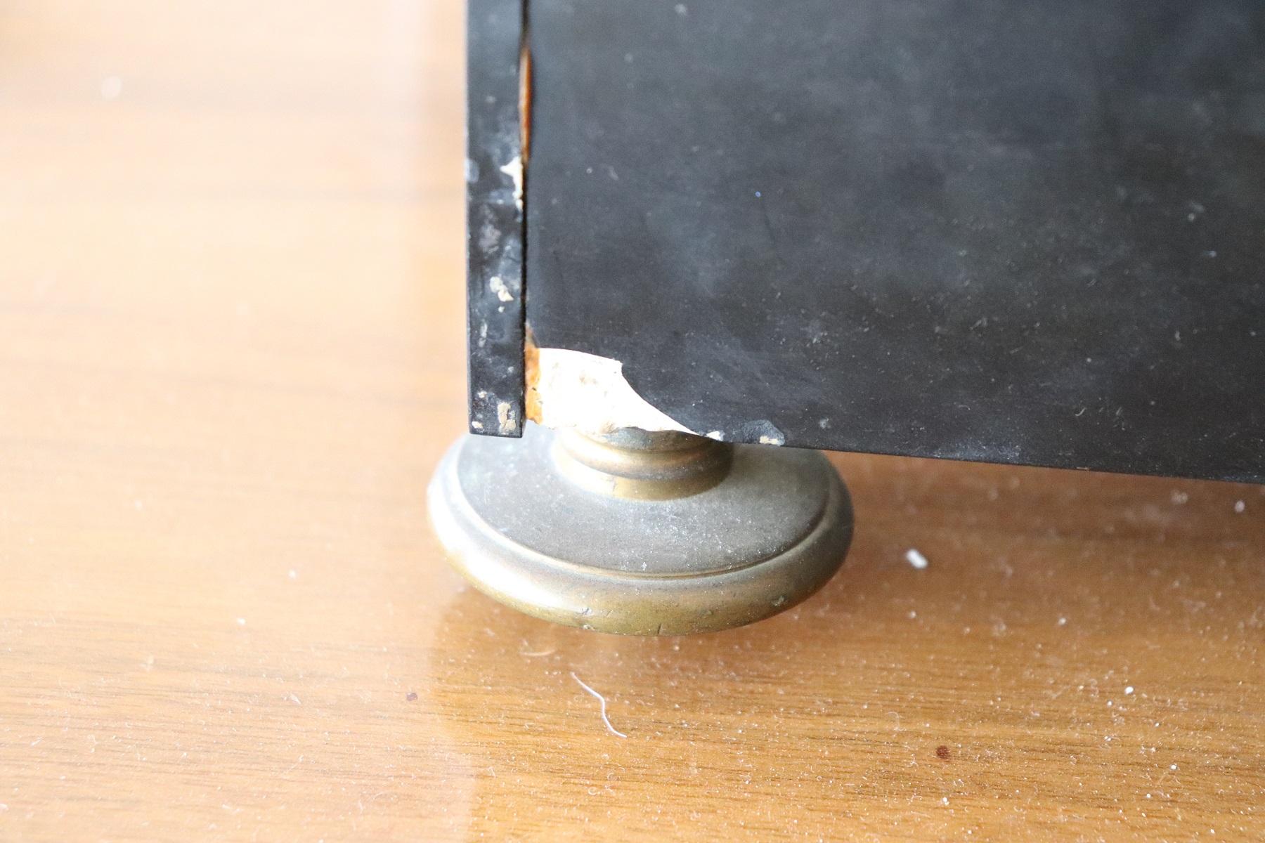 19th Century Table Clock in Black Marble and Bronze 9