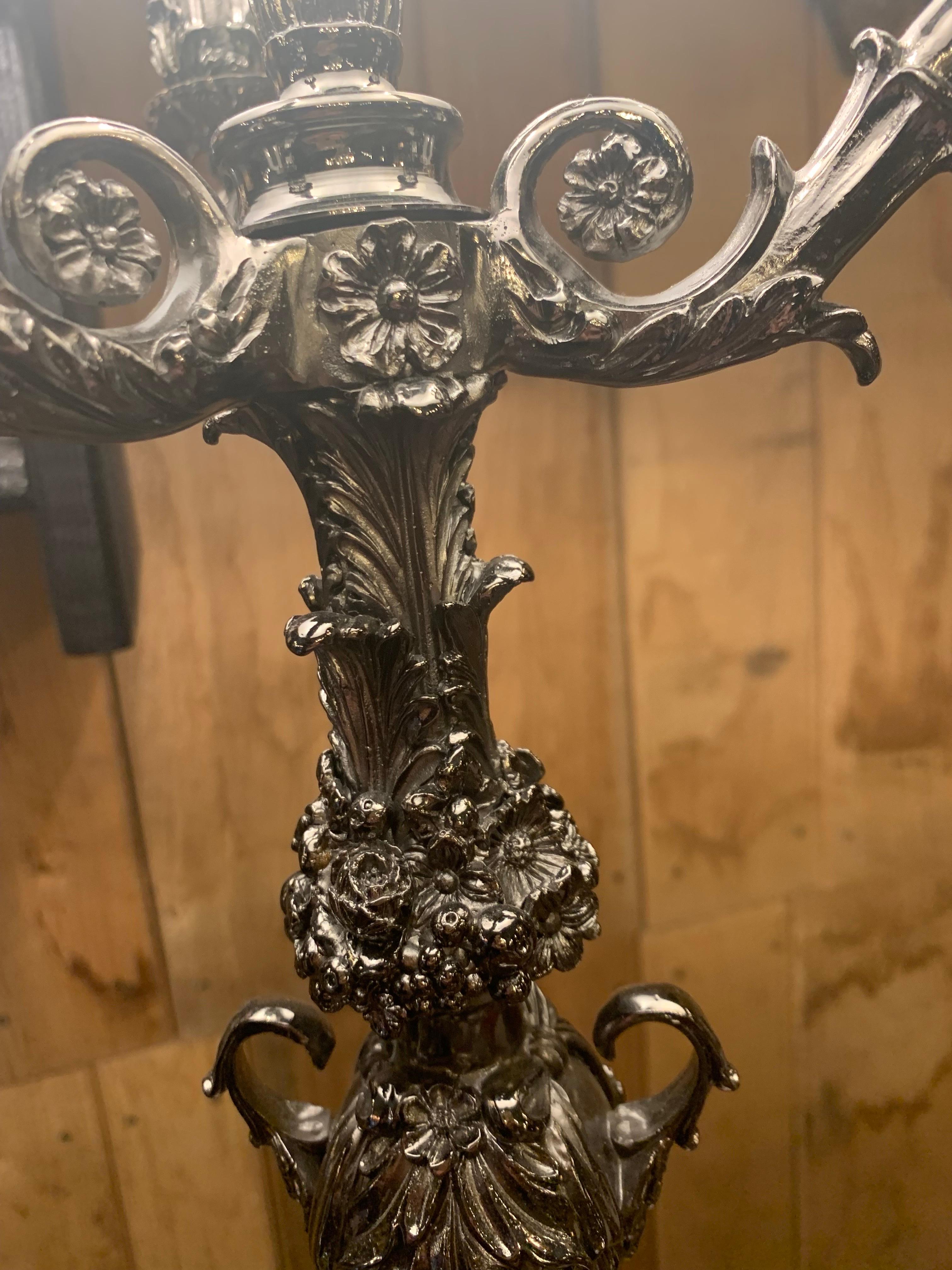 19th Century Table Lamp in Black Nickel Bronze In Excellent Condition For Sale In SAINT-OUEN-SUR-SEINE, FR