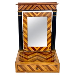 19th Century Table Psyché Mirror with a Drawer and Tilting Glass