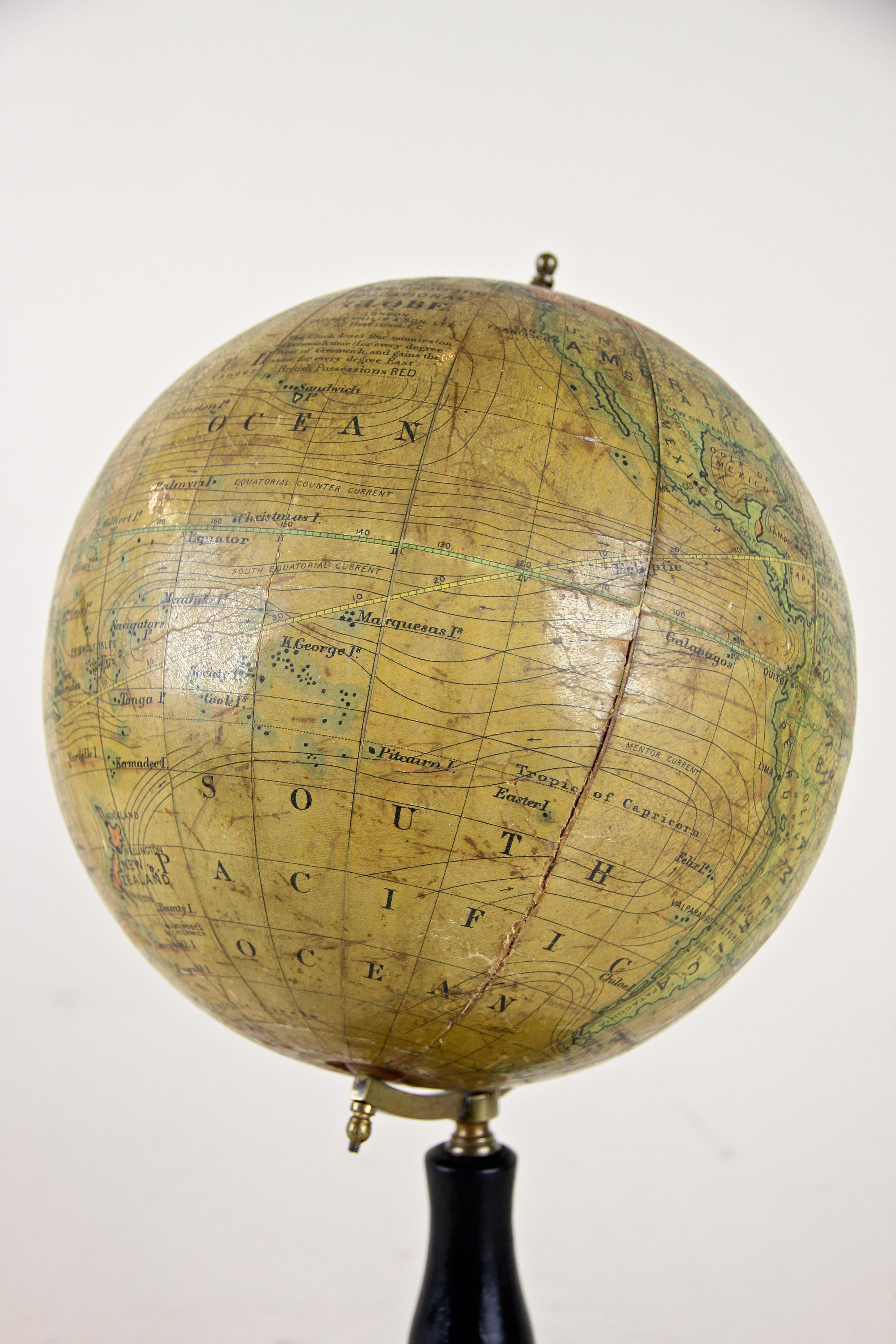 19th Century Table Top Globe by George Philip & Son, London, circa 1890 1