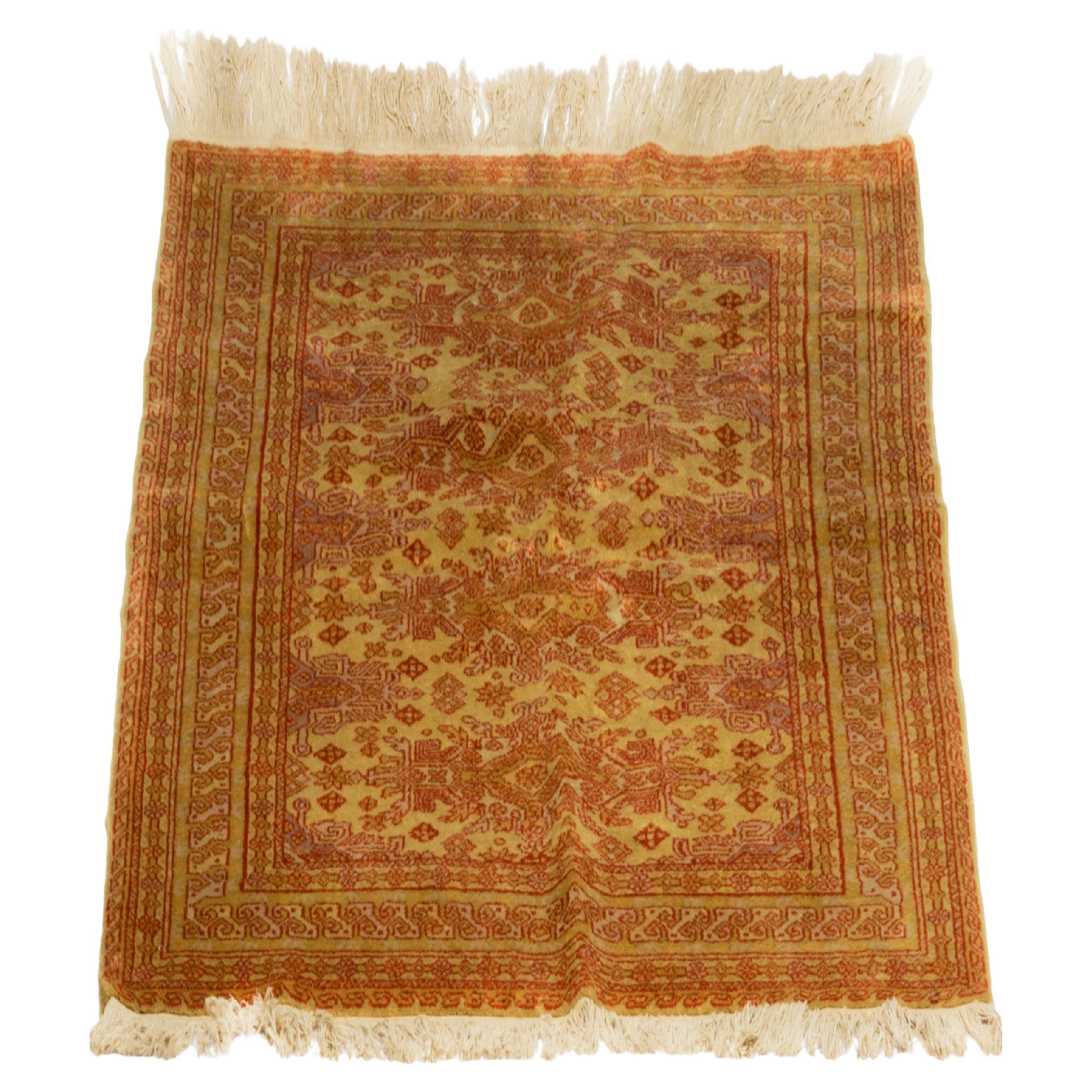 Alfombra persa estilo Tabriz del siglo XIX  70,9 x 45,3 Pulgadas en venta