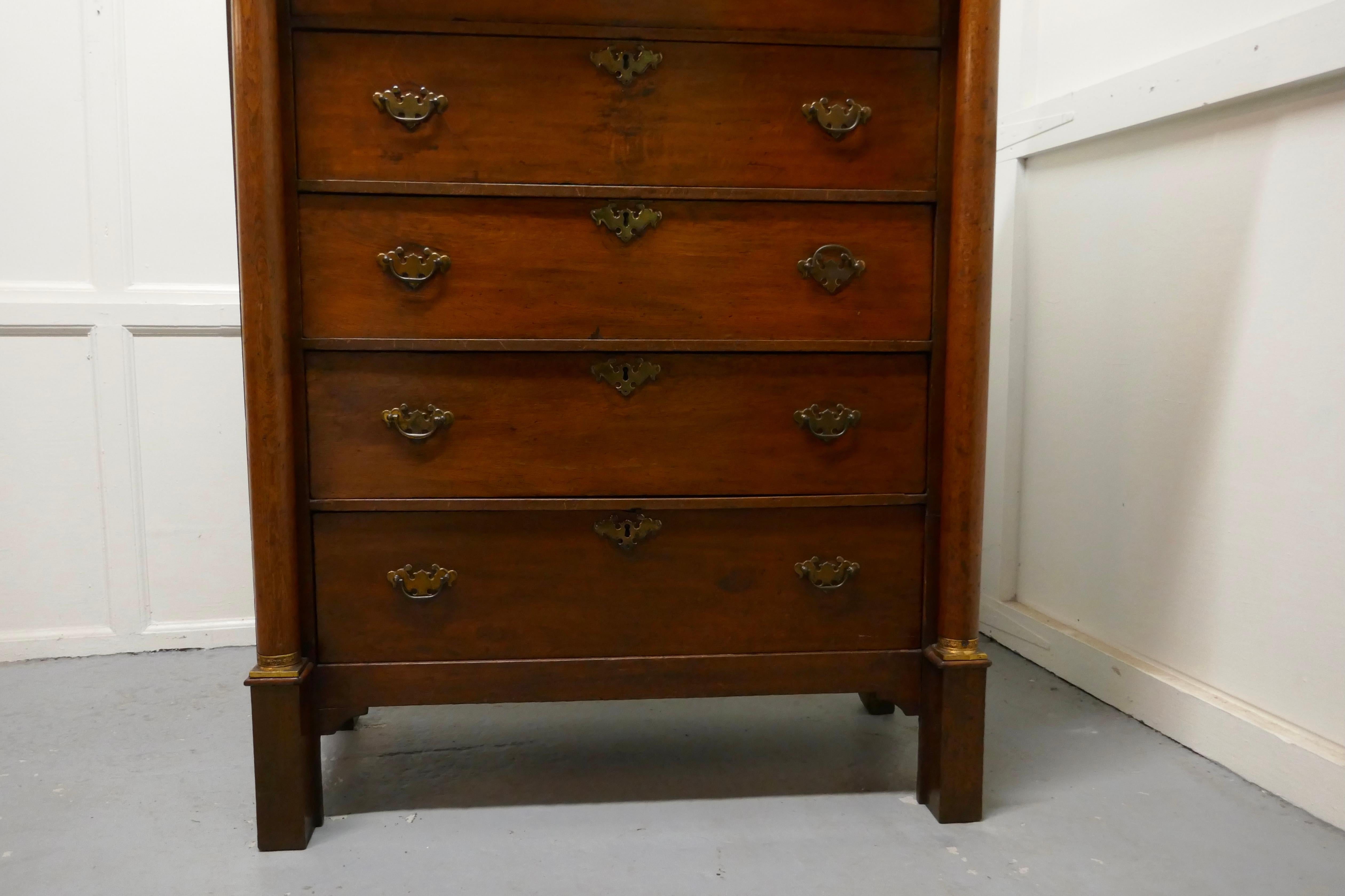 19th Century Tall 6 Drawer Oak Chest of Drawers    In Good Condition For Sale In Chillerton, Isle of Wight