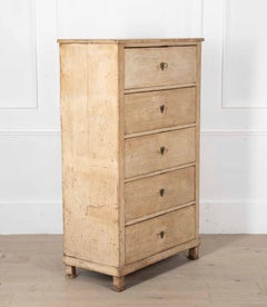 Arcón alto del siglo XIX con pintura original