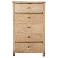 Antique 19th Century Tall Chest in Original Paint