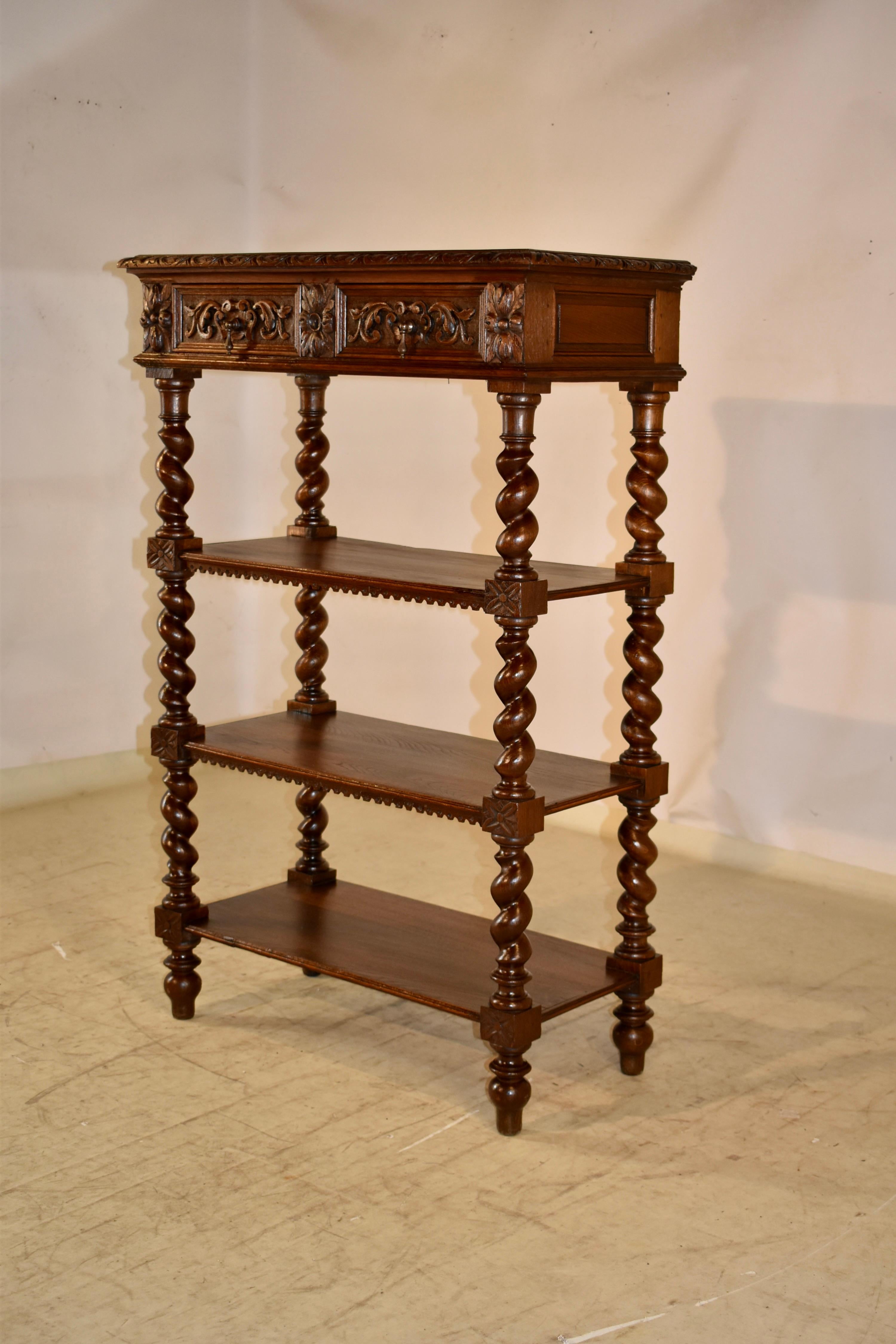 Oak 19th Century Tall French Dessert Buffet For Sale
