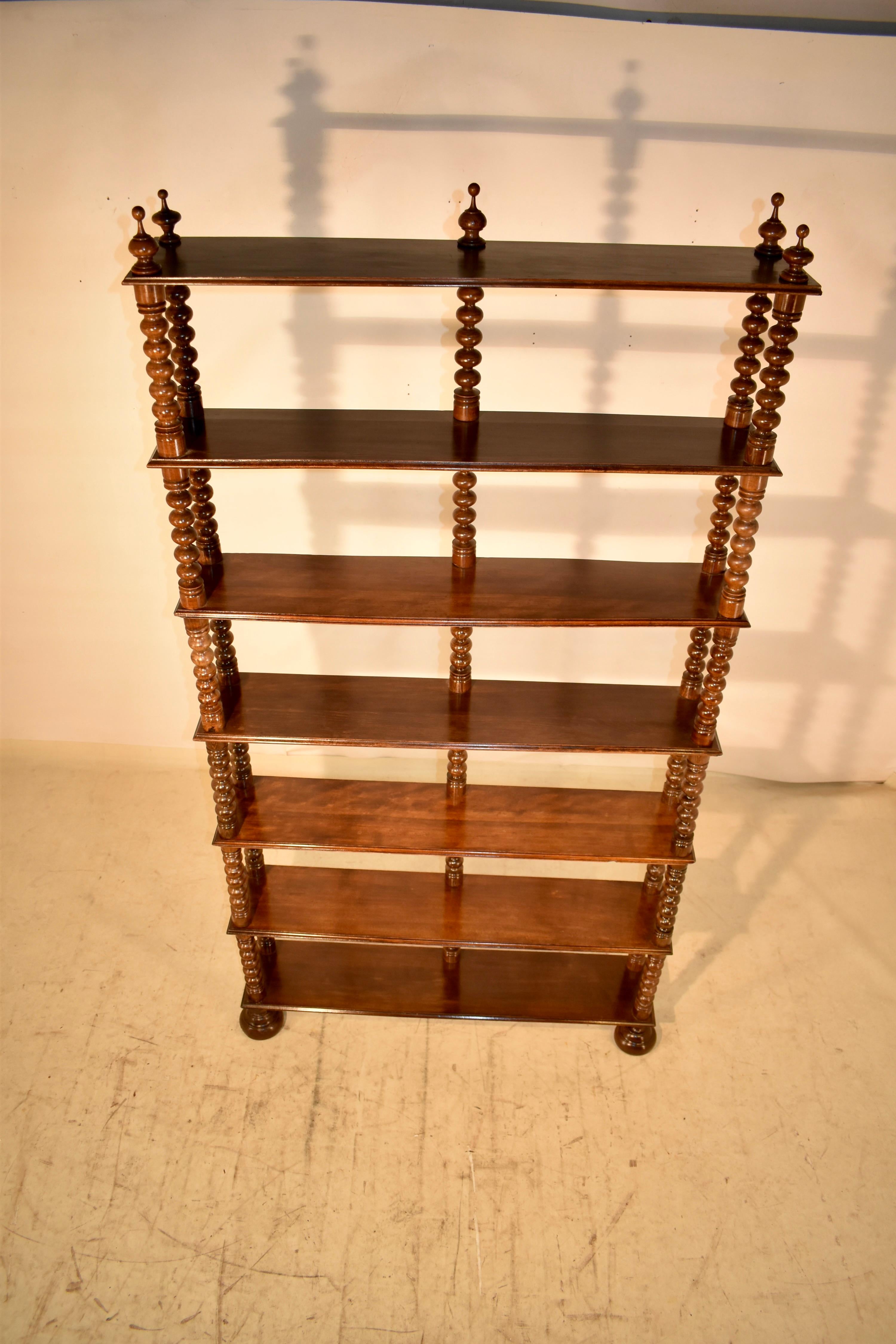 19th Century Tall French Walnut Shelf In Good Condition In High Point, NC
