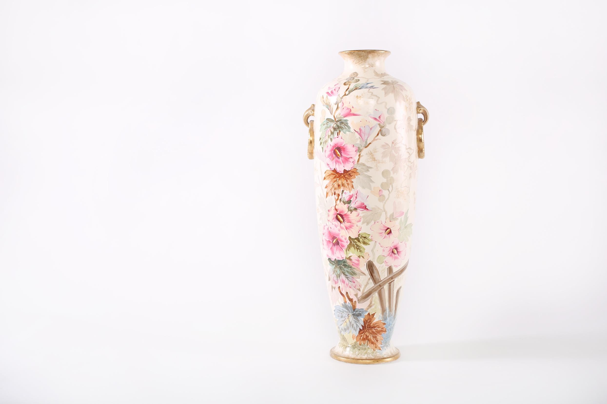 19th Century Tall Gilt Porcelain Decorative Vase / Piece For Sale 6