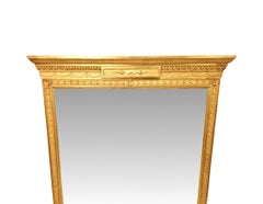 Grand miroir d'entrée en bois doré du 19ème siècle dans le design Adams
