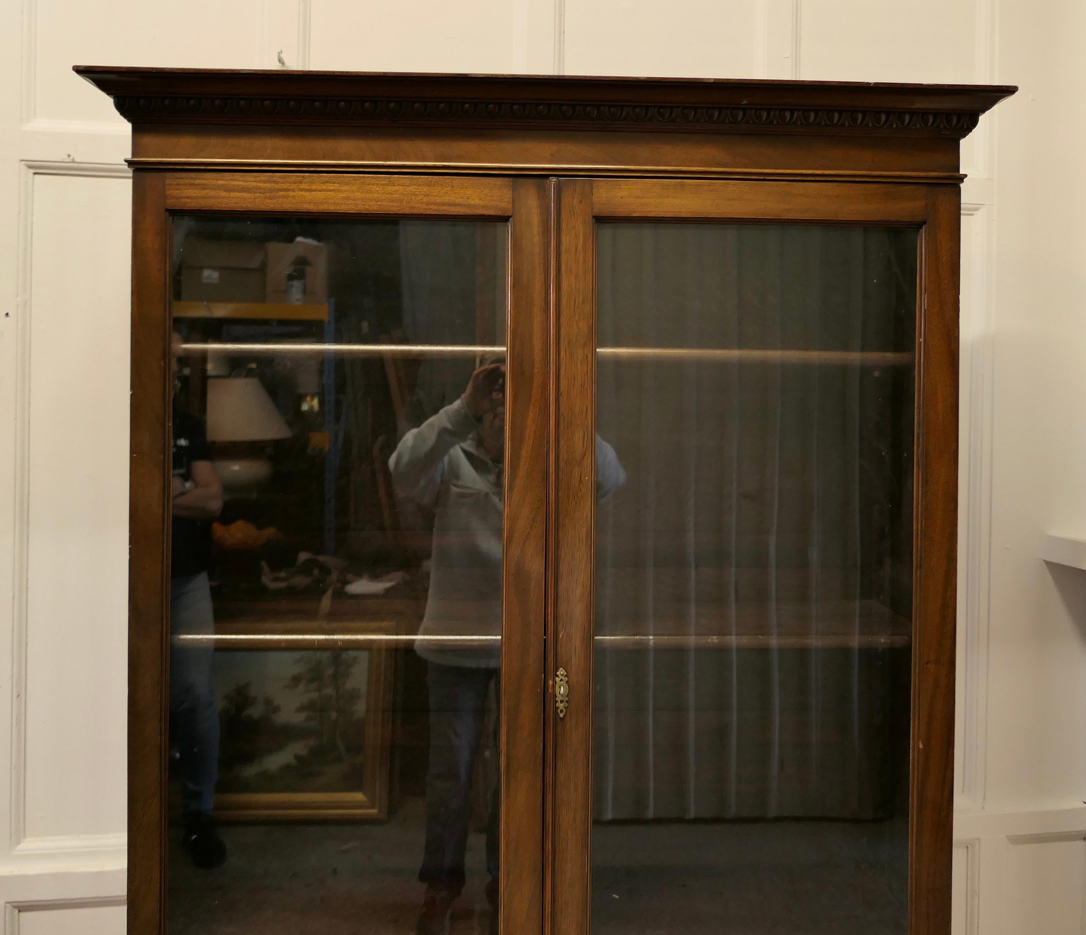 19th Century Tall Glazed Bookcase, with Cupboard under  In Good Condition For Sale In Chillerton, Isle of Wight