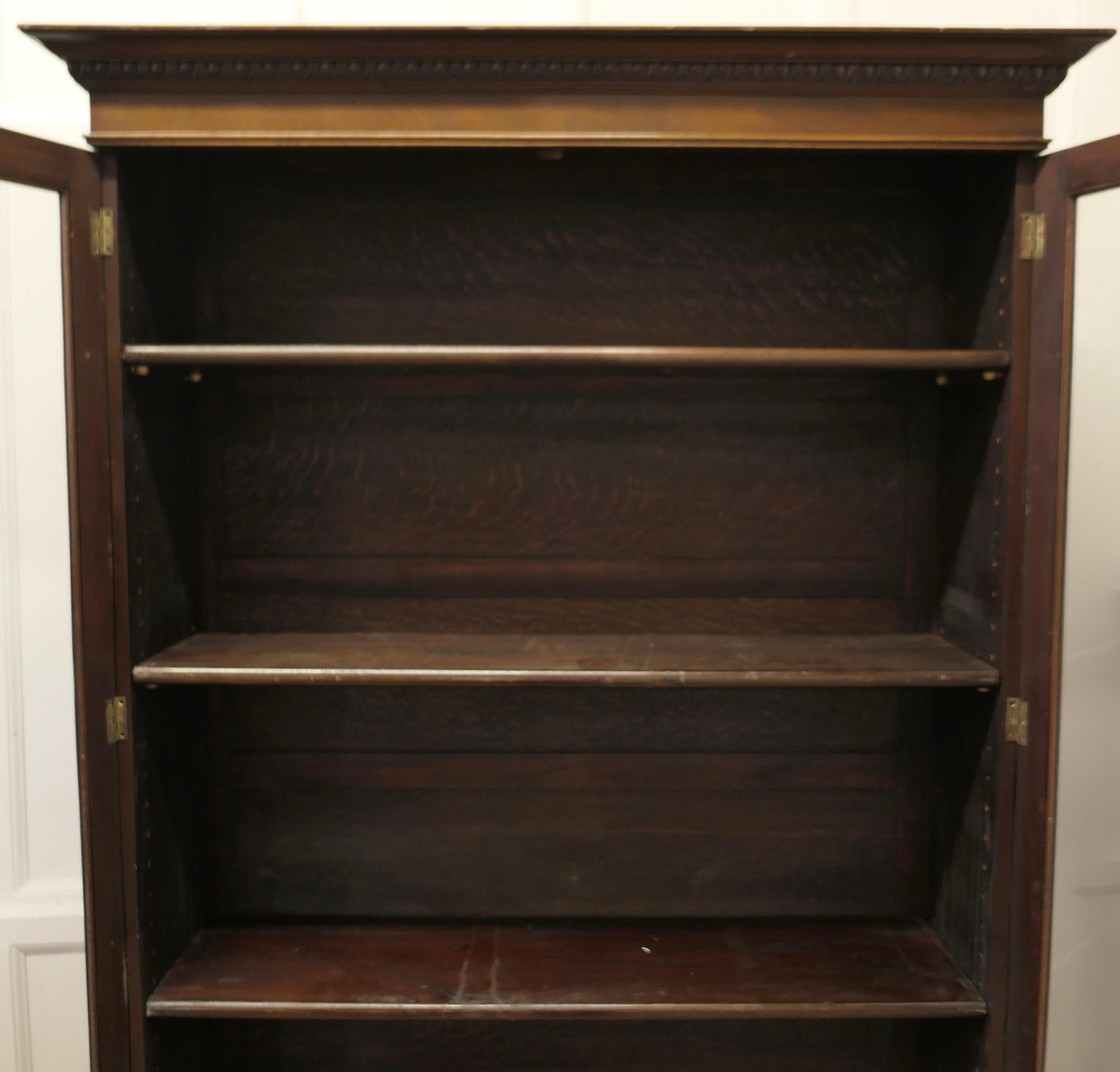 19th Century Tall Glazed Bookcase, with Cupboard under  For Sale 3