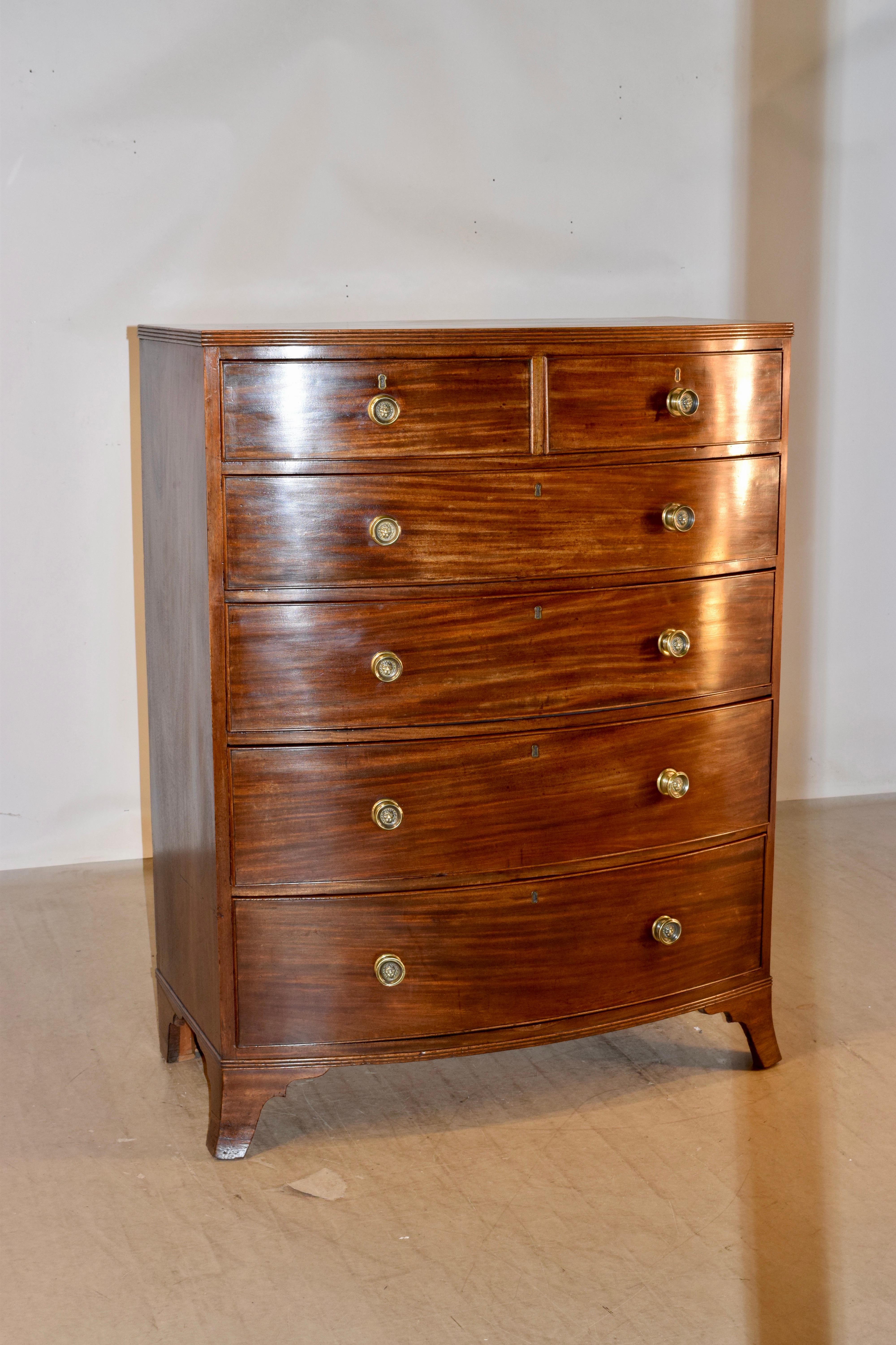 19th Century Tall Mahogany Chest of Drawers 7