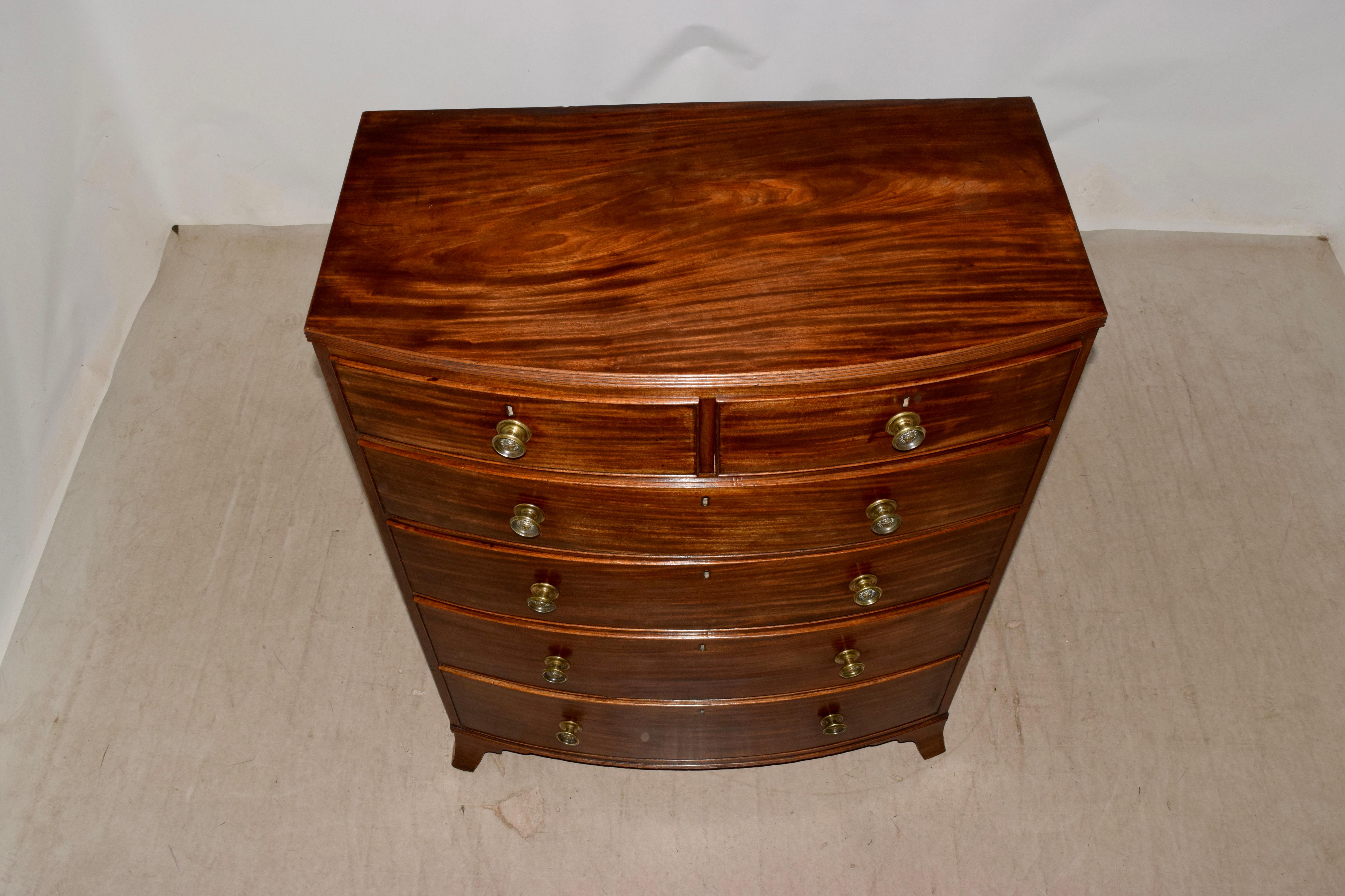 19th Century Tall Mahogany Chest of Drawers 8