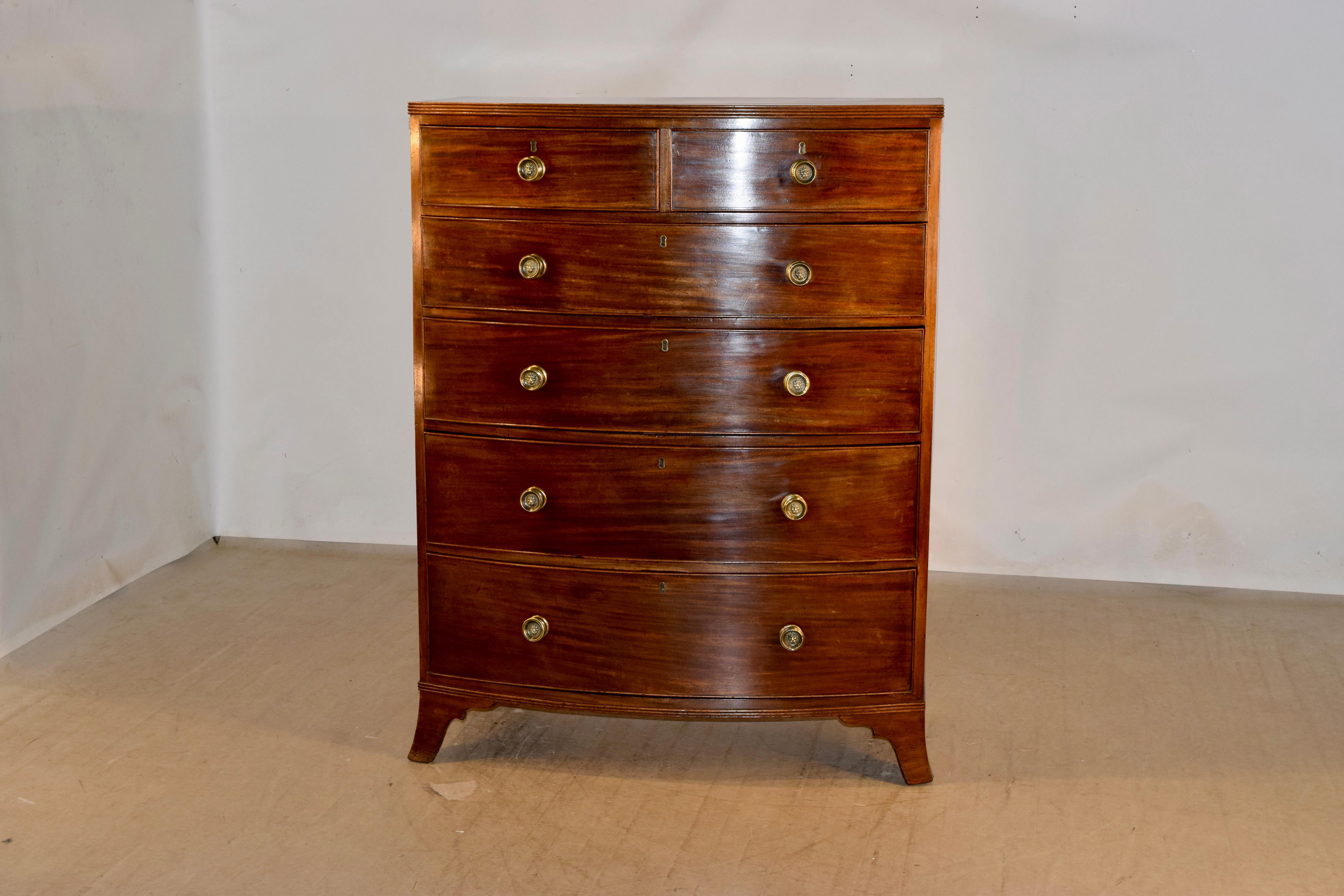 19th Century Tall Mahogany Chest of Drawers 4
