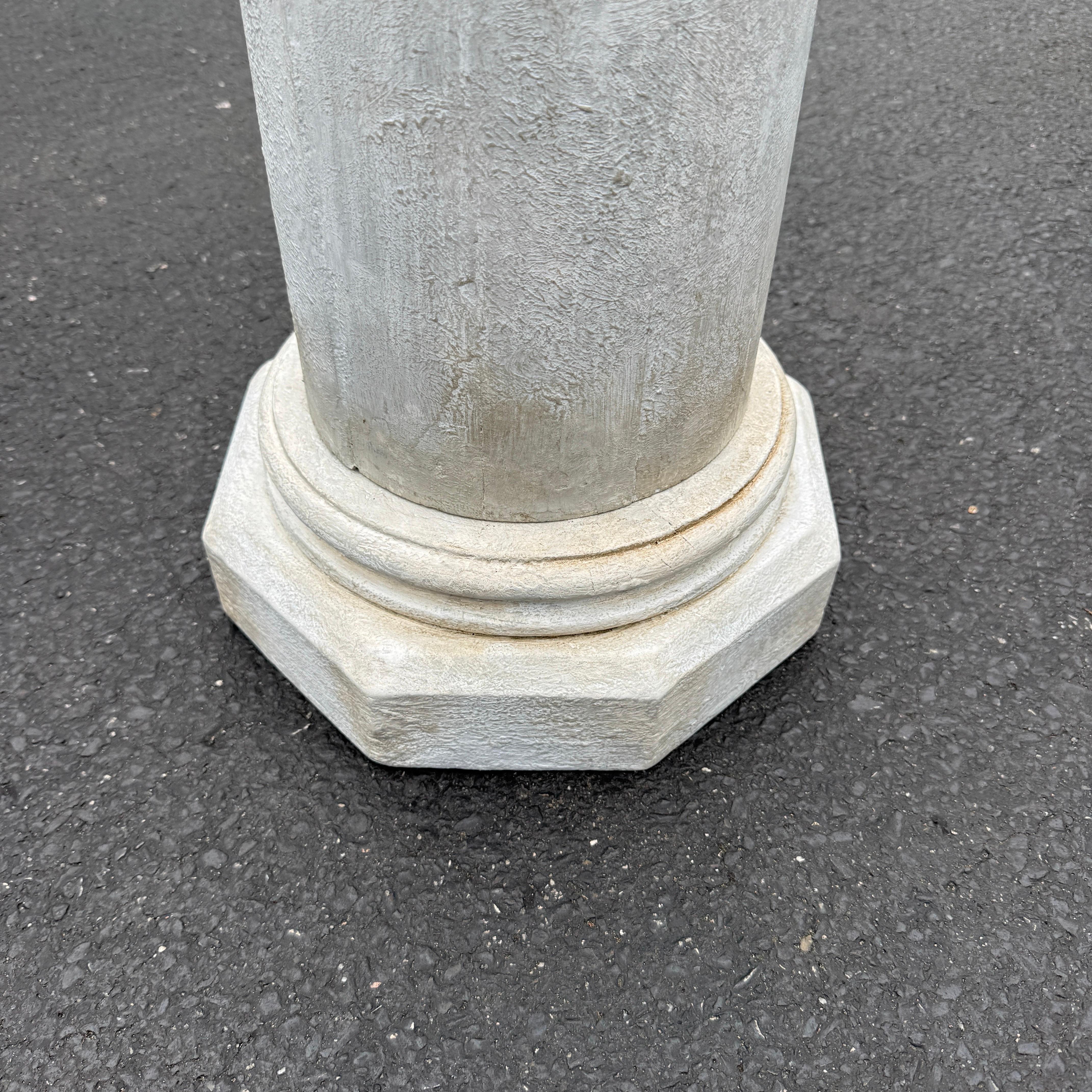 19th Century Tall Painted Wood Column Pedestal Stand Gustavian Style 4