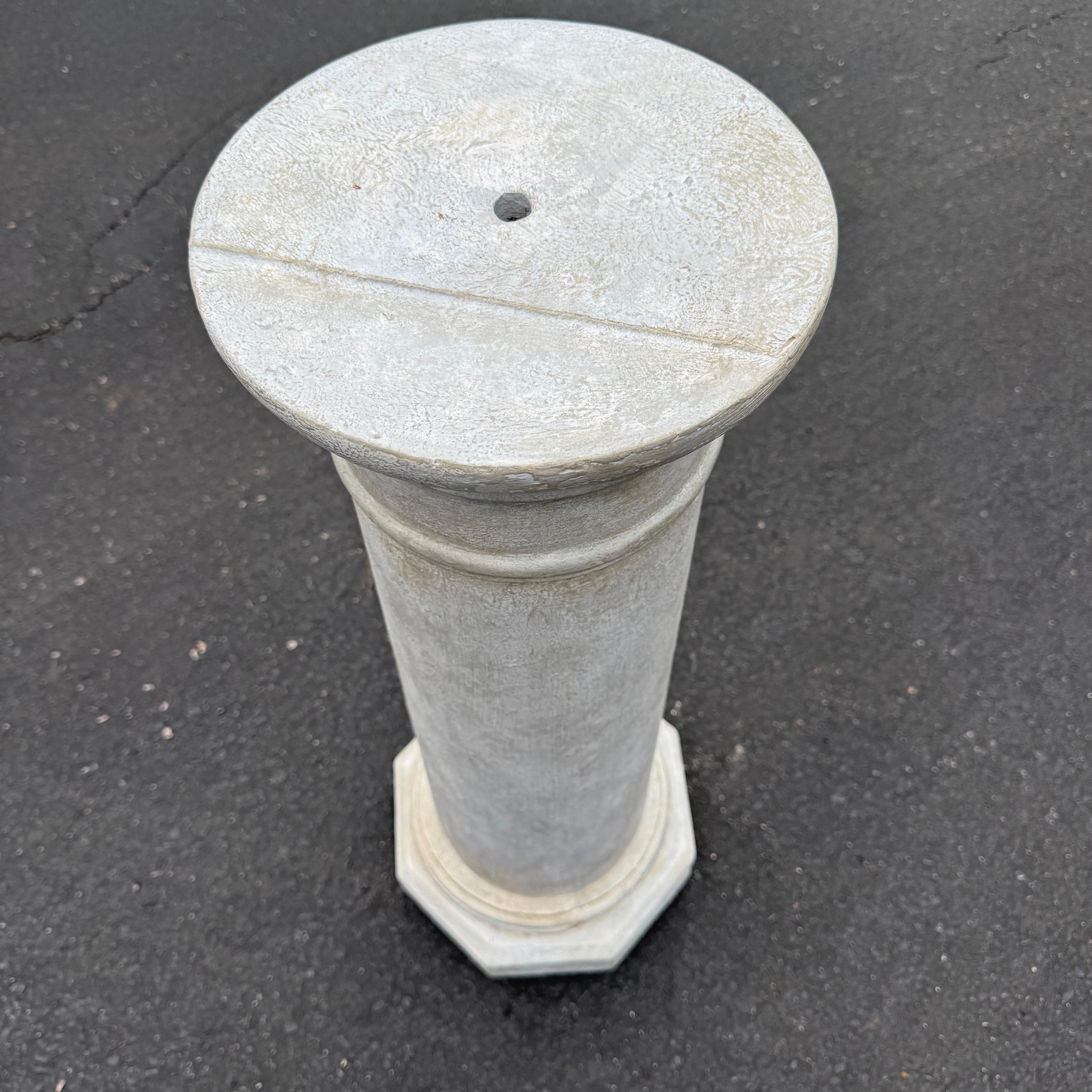 19th Century Tall Painted Wood Column Pedestal Stand Gustavian Style 5