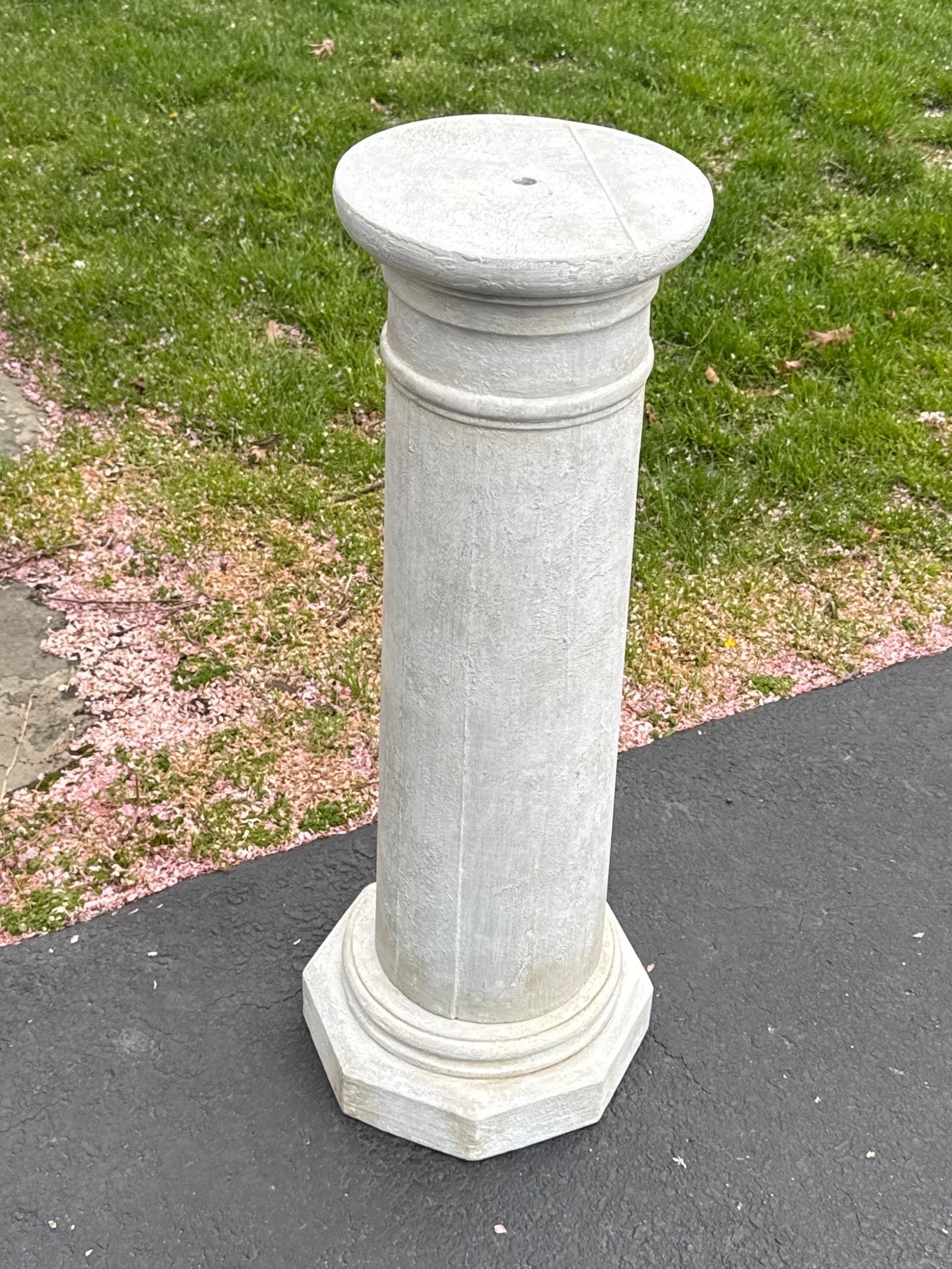19th Century Tall Painted Wood Column Pedestal Stand Gustavian Style 10