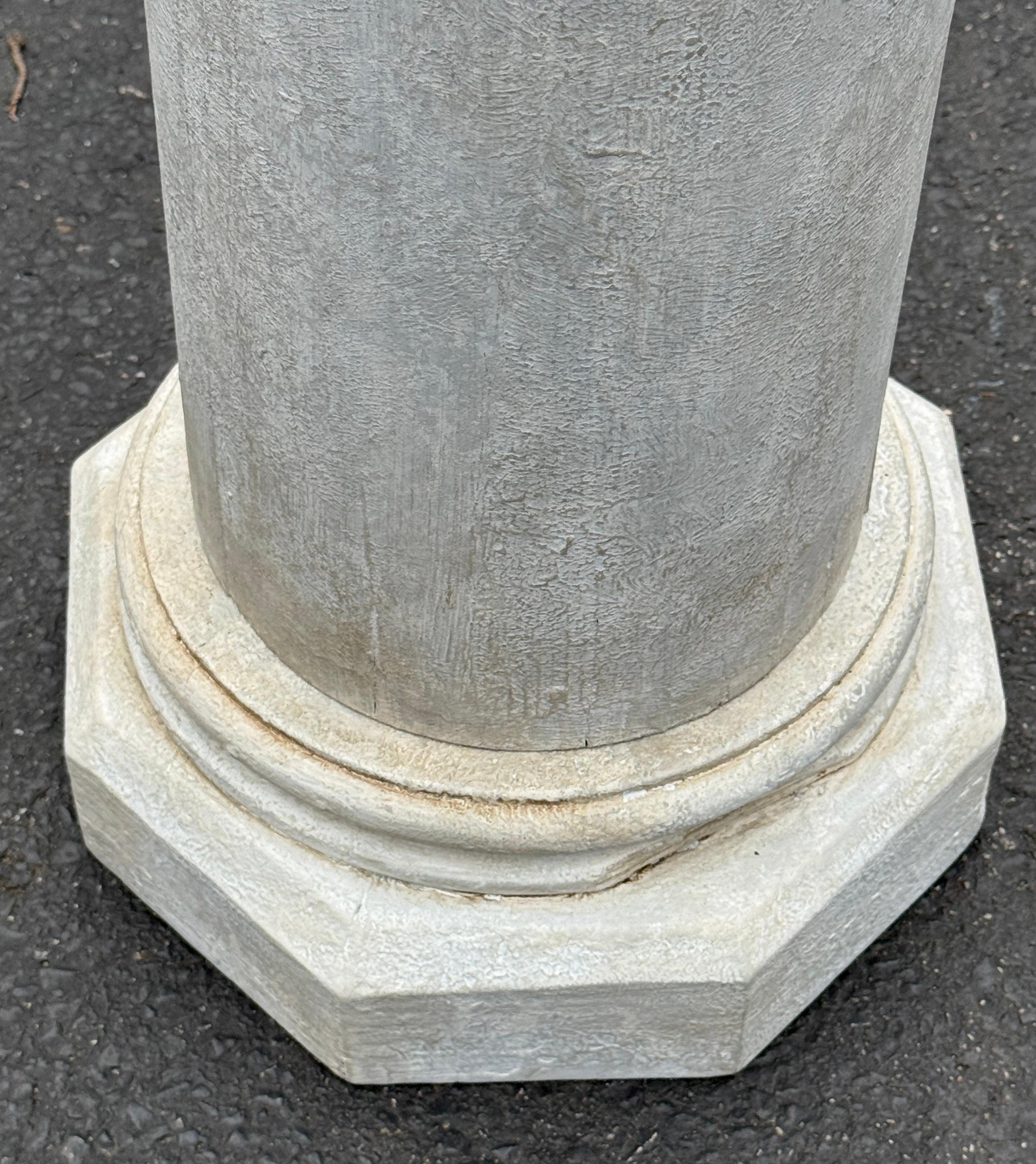 19th Century Tall Painted Wood Column Pedestal Stand Gustavian Style 1