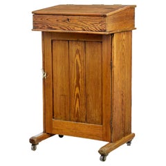 Antique 19th century tall pine lecture writing desk