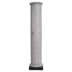 19th Century Tall Swedish Gustavian Round Column Cabinet