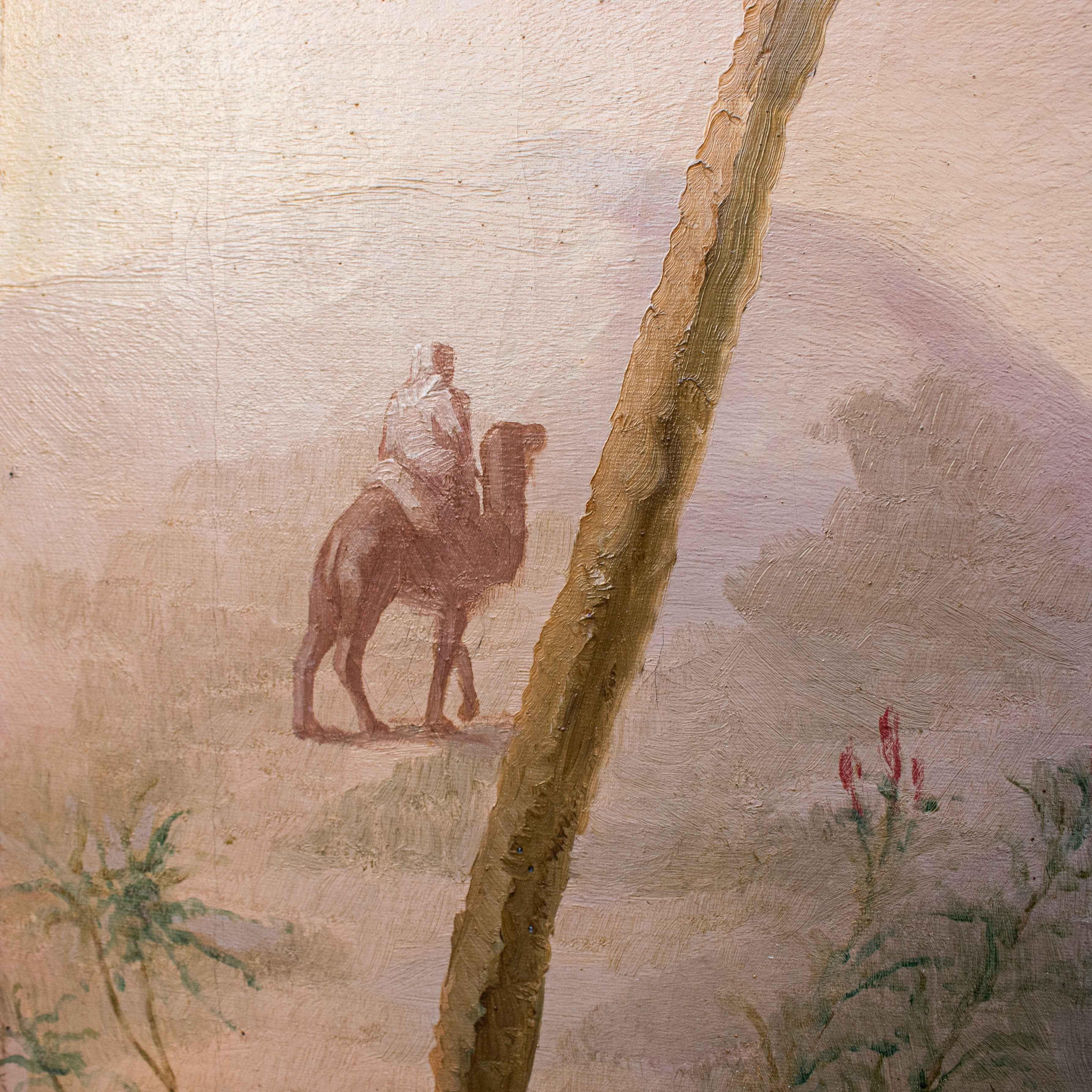 19th Century Tamar of Judah Orientalist Painting Oil on canvas 6
