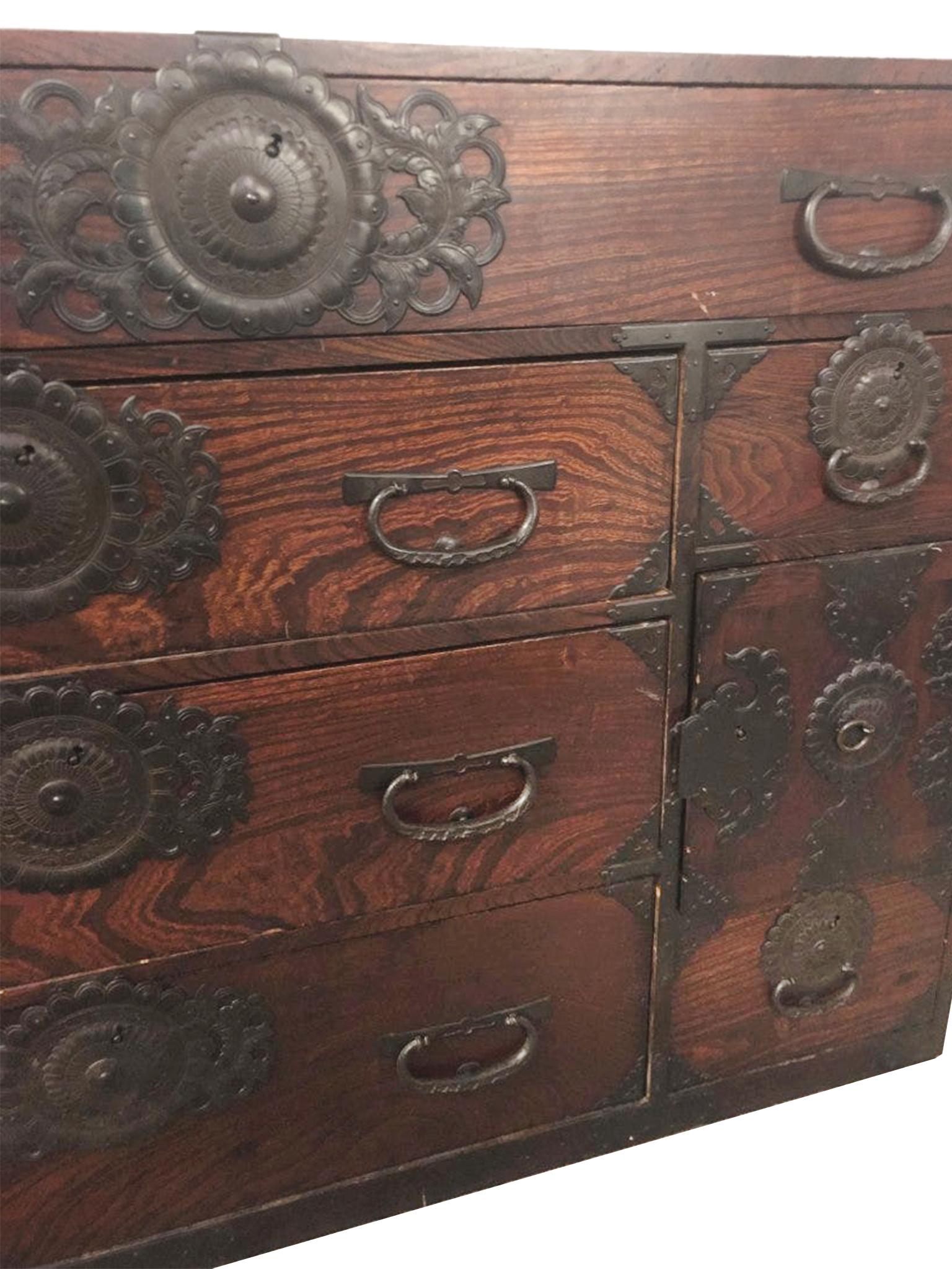 Japanese 19th Century Tansu Chest of Drawers