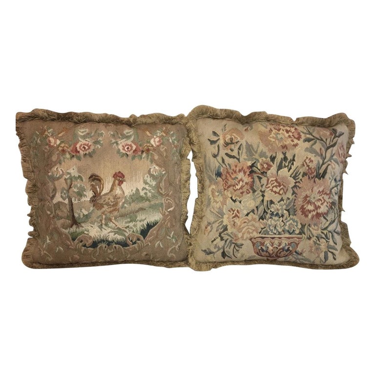 19th Century Tapestry Cushions at 1stDibs