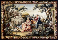 Antique 19th Century Tapestry Gallant Scene - N° 1115