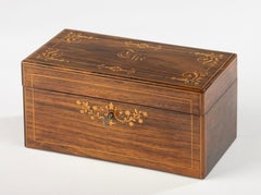 19th Century Tea Caddy - France - Marquetry Inlay
