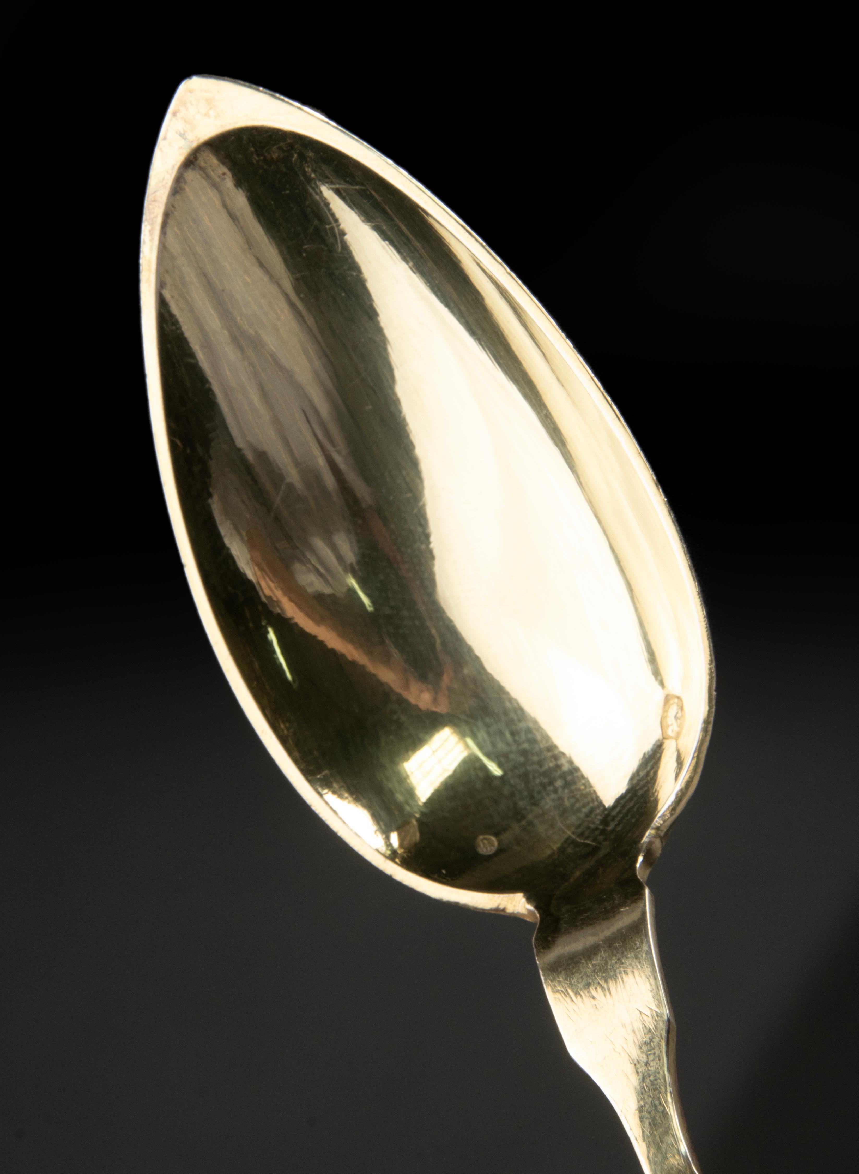 19th Century Tea Cutlery Set - Silver - Complete in Inlaid Box - Napoleon III For Sale 9