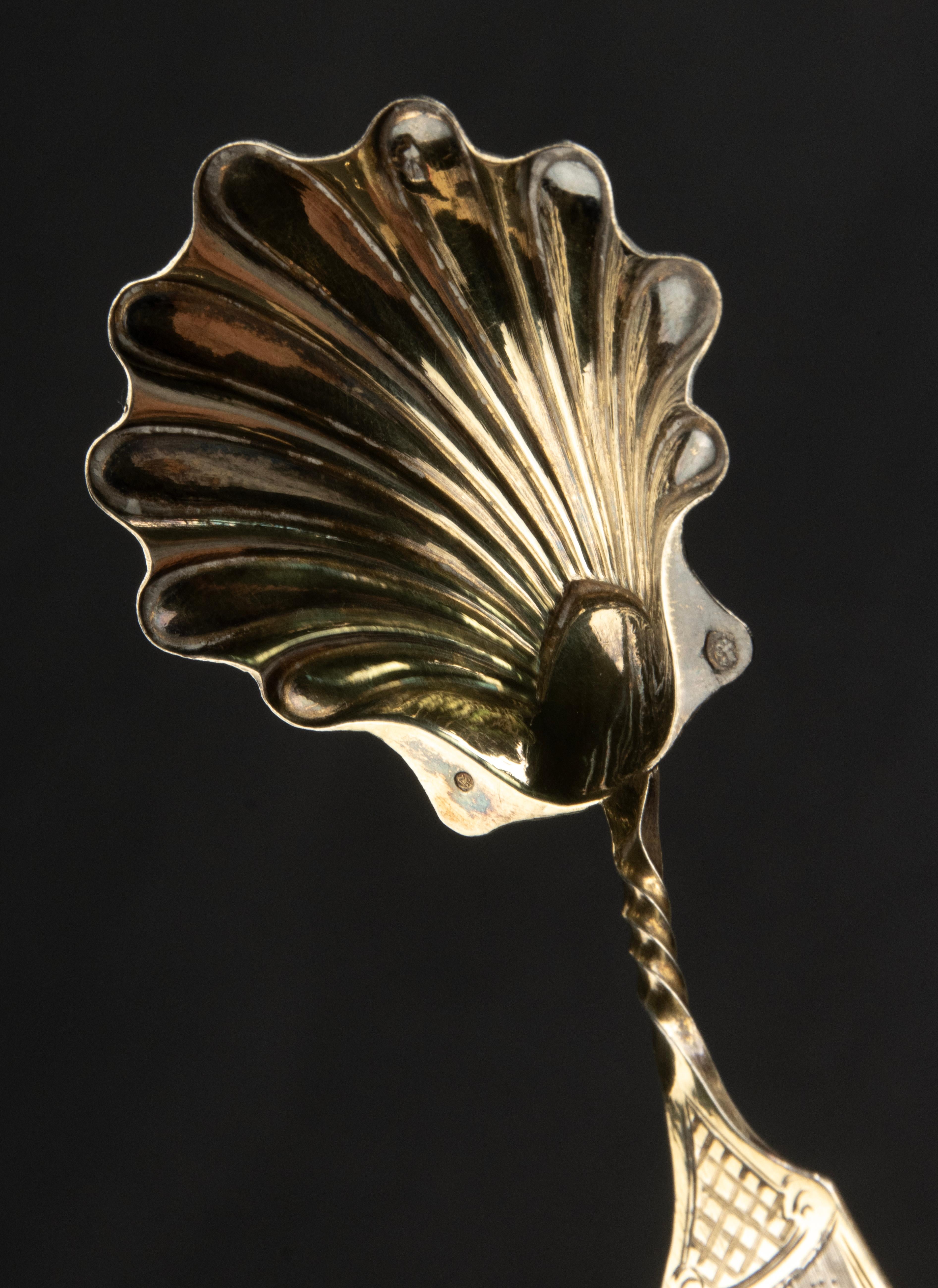 19th Century Tea Cutlery Set - Silver - Complete in Inlaid Box - Napoleon III For Sale 12