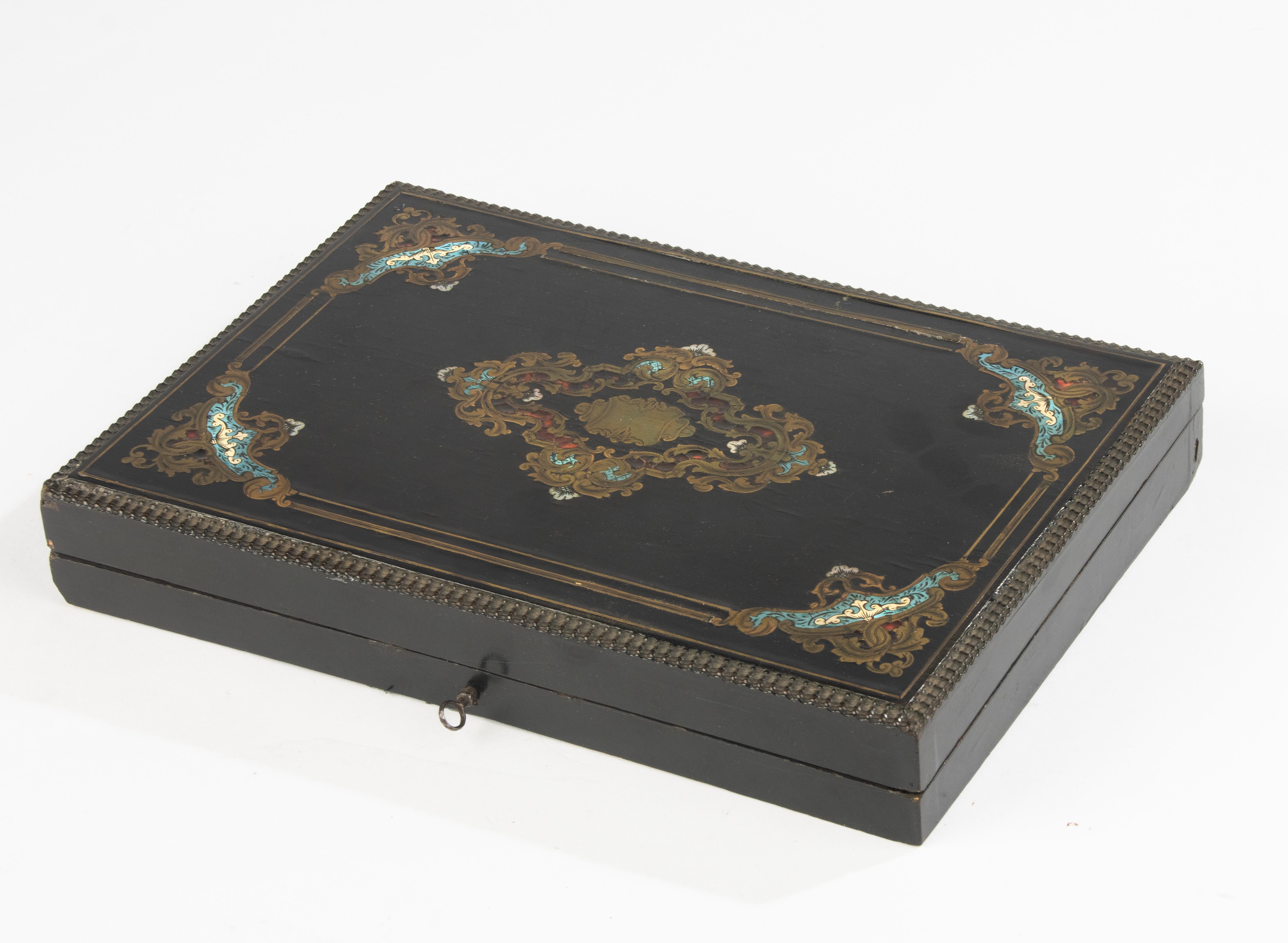 19th Century Tea Cutlery Set - Silver - Complete in Inlaid Box - Napoleon III For Sale 2
