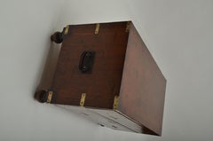 19th Century Teak and Brass Bound Coffee Table, England, circa 1870