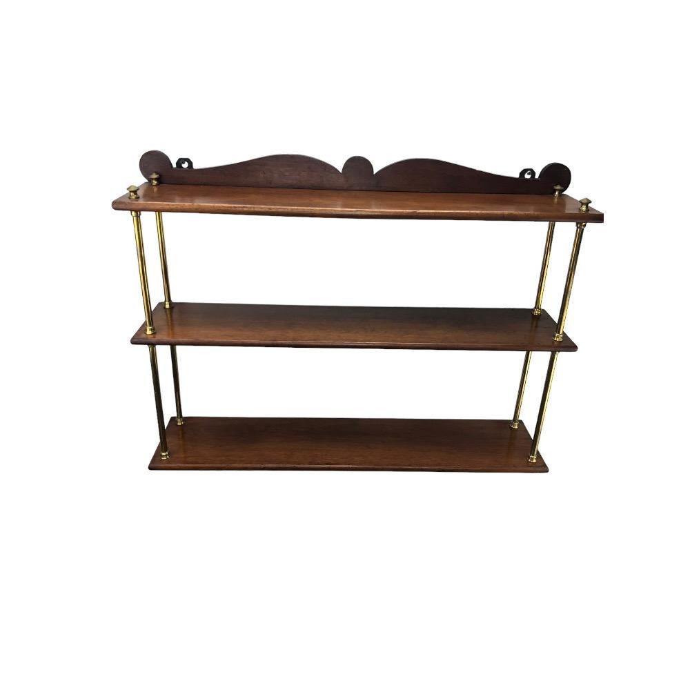 19th Century Teak and Brass Campaign Bookshelves For Sale 1