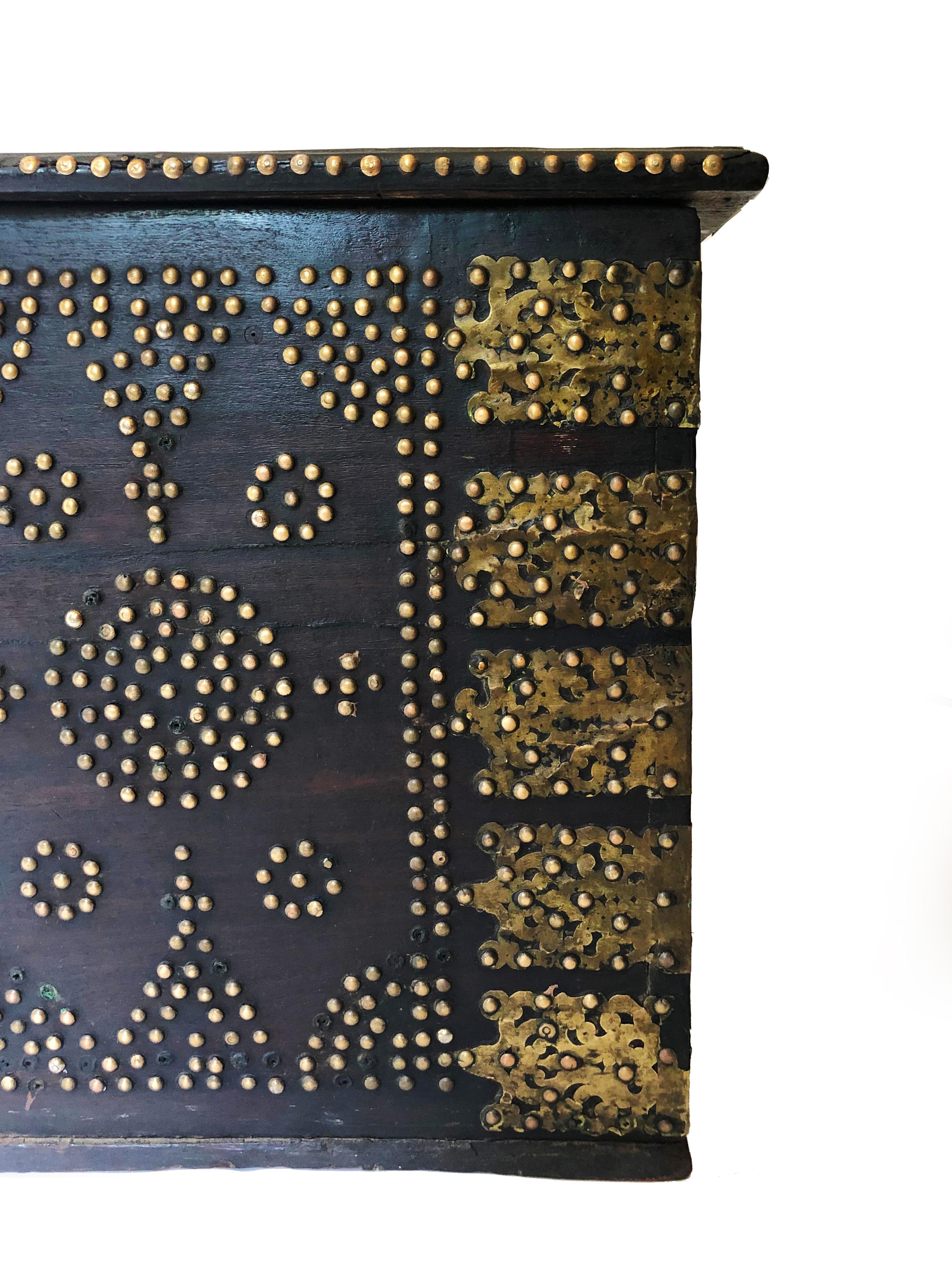 Islamic 19th Century Teak Brass-Studded Zanzibar Chest