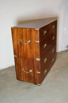 19th Century Teak Campaign Chest of Drawers