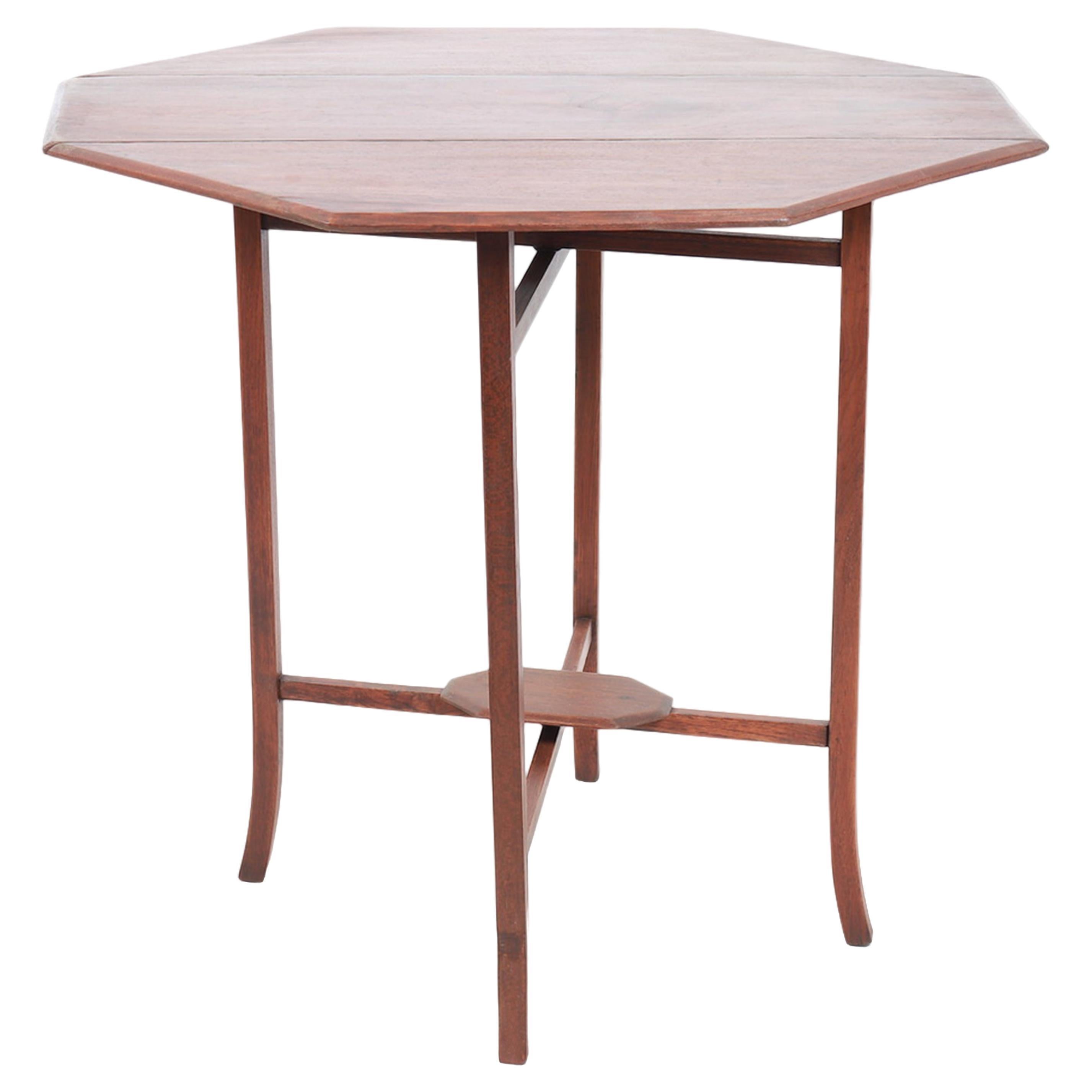 19th Century Teak Folding Table For Sale