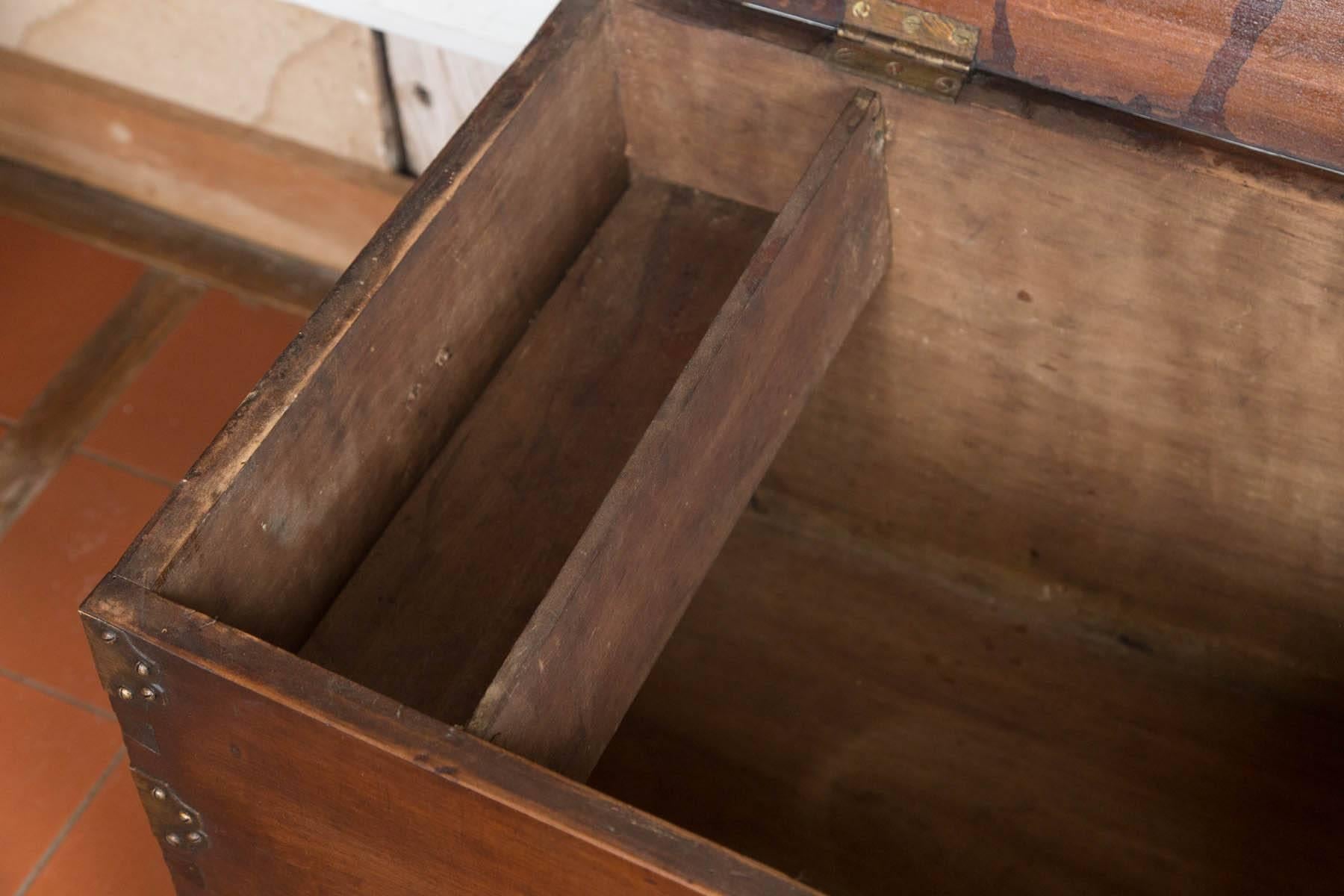 Brass 19th Century Teak Seaman's Chest