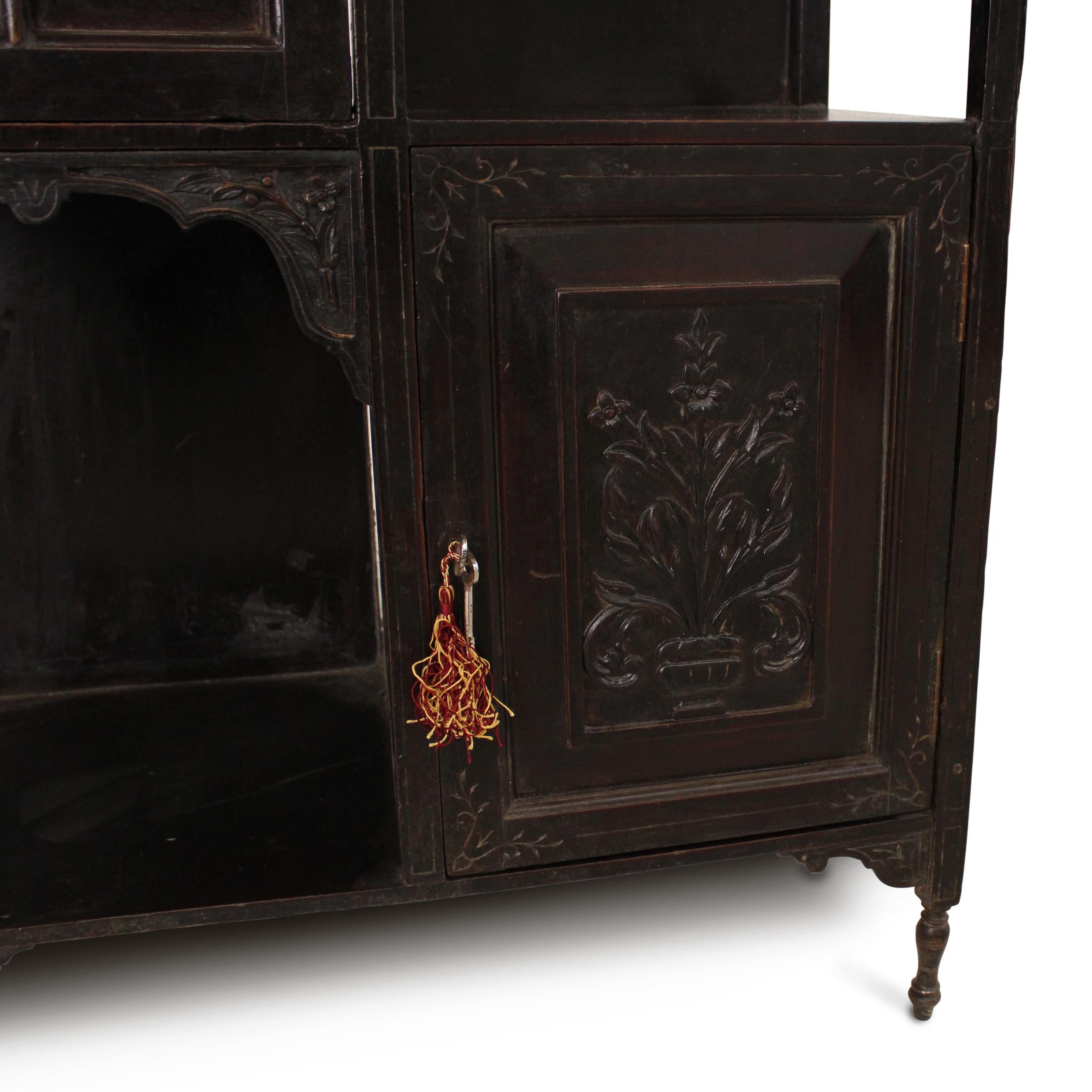 Fanciful 19th Century Teak Cabinet From an Indian Palace 8