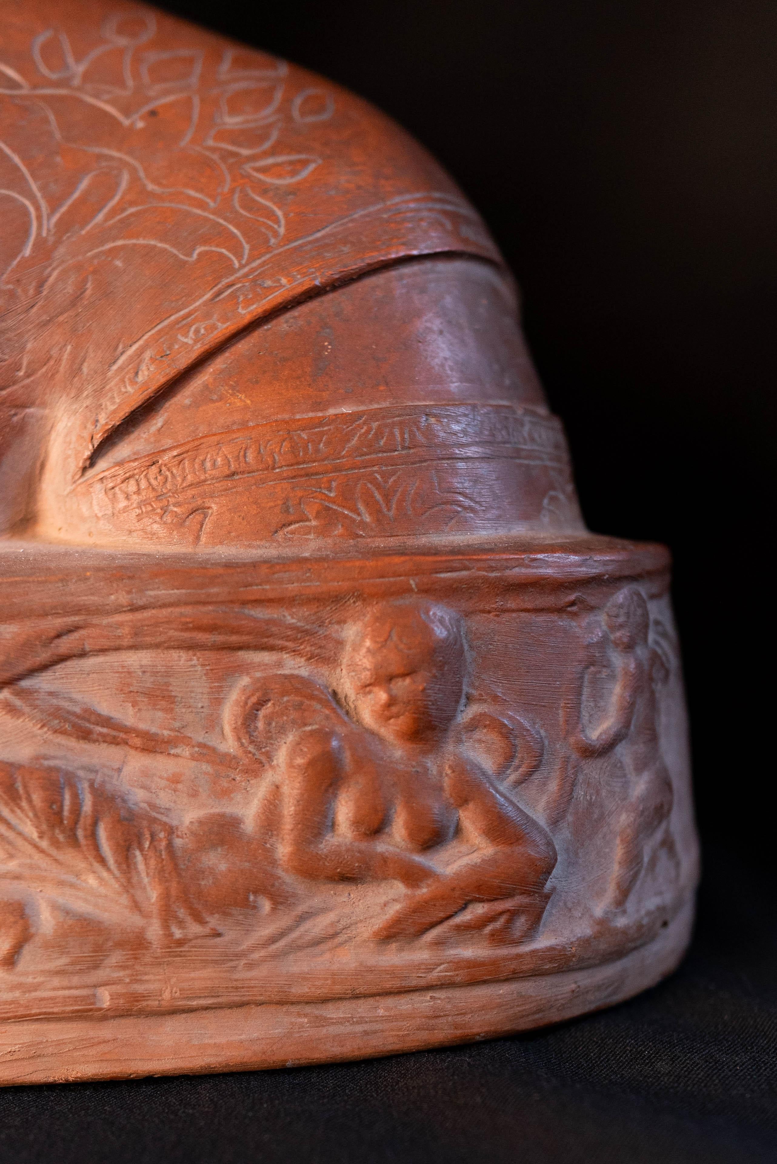 Italian 19th century terra cotta buste of Princess Ippolita Maria Sforza (Italy)
