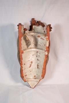 Sconcerto in terracotta del XIX secolo con fogliame marino