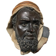 Antique 19th Century Terracotta Bust of an Arab Man