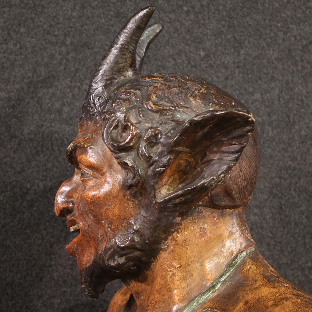 19th Century Terracotta French Antique Sculpture the God Pan, 1870 In condizioni buone in vendita a Vicoforte, Piedmont